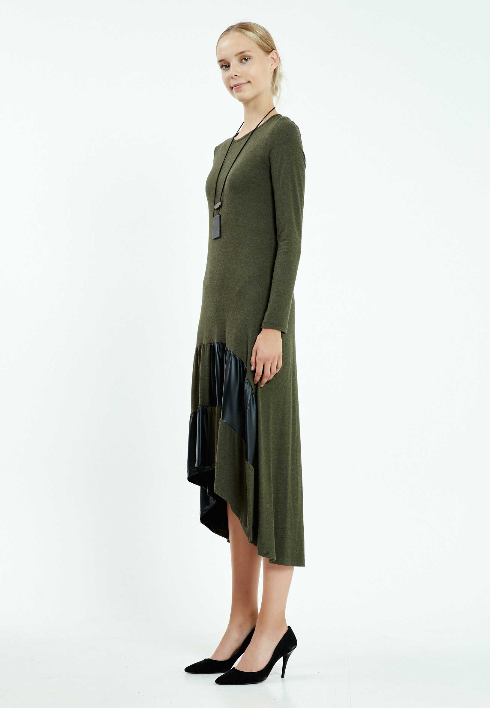 Long Sleeve High-Low Column Regular Casual Dress mis19568 - Image 7