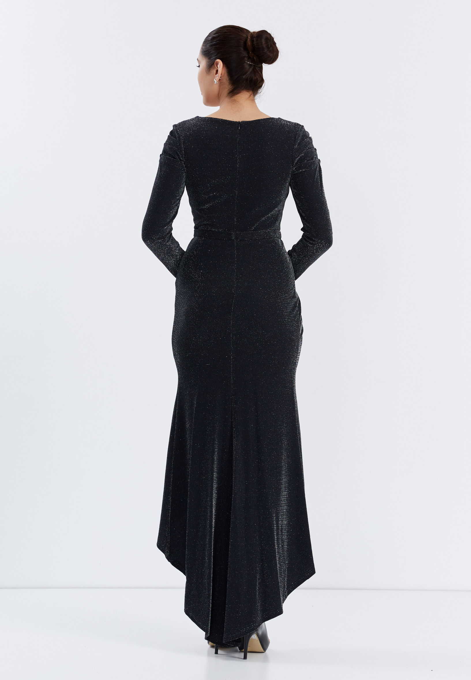 Long Sleeve High-Low Lycra Column Regular Evening Dress frc0365 - Image 2