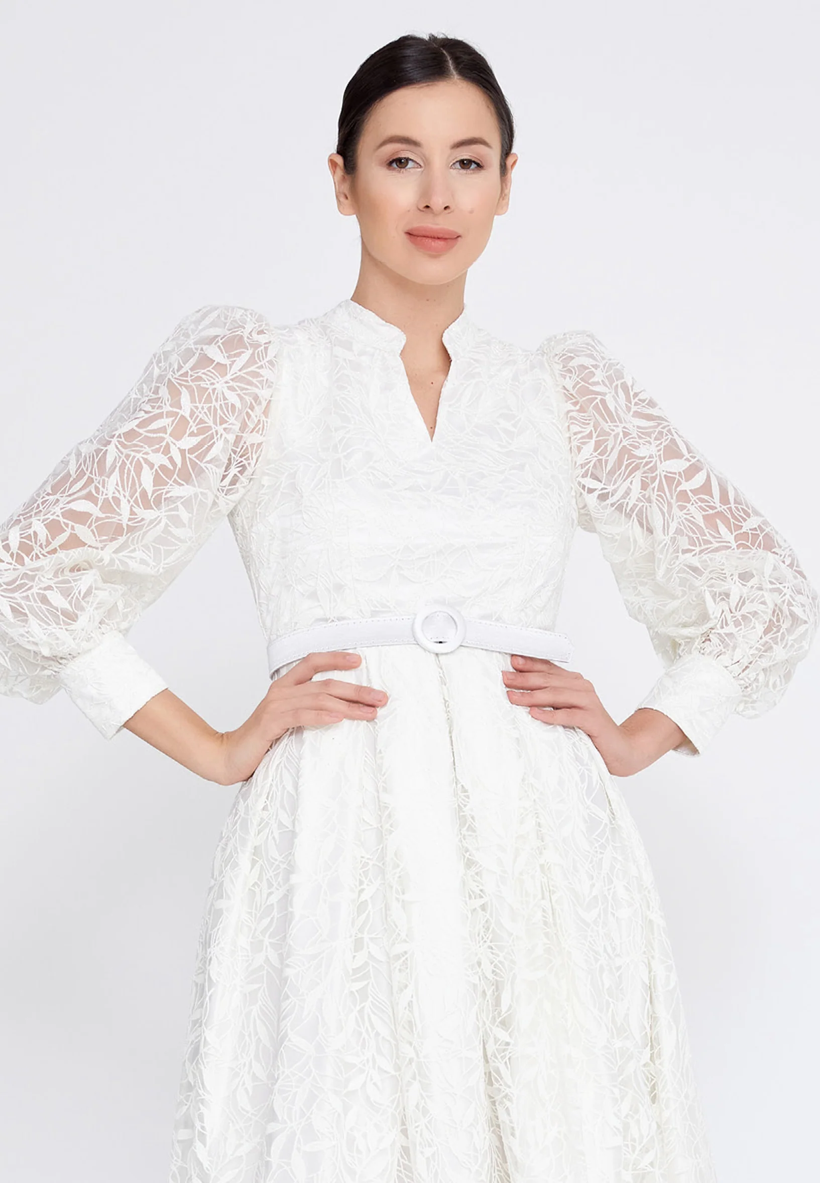 Long Sleeve High-Low Tulle A - Line Regular Prom Dress ons000-95 - Image 16