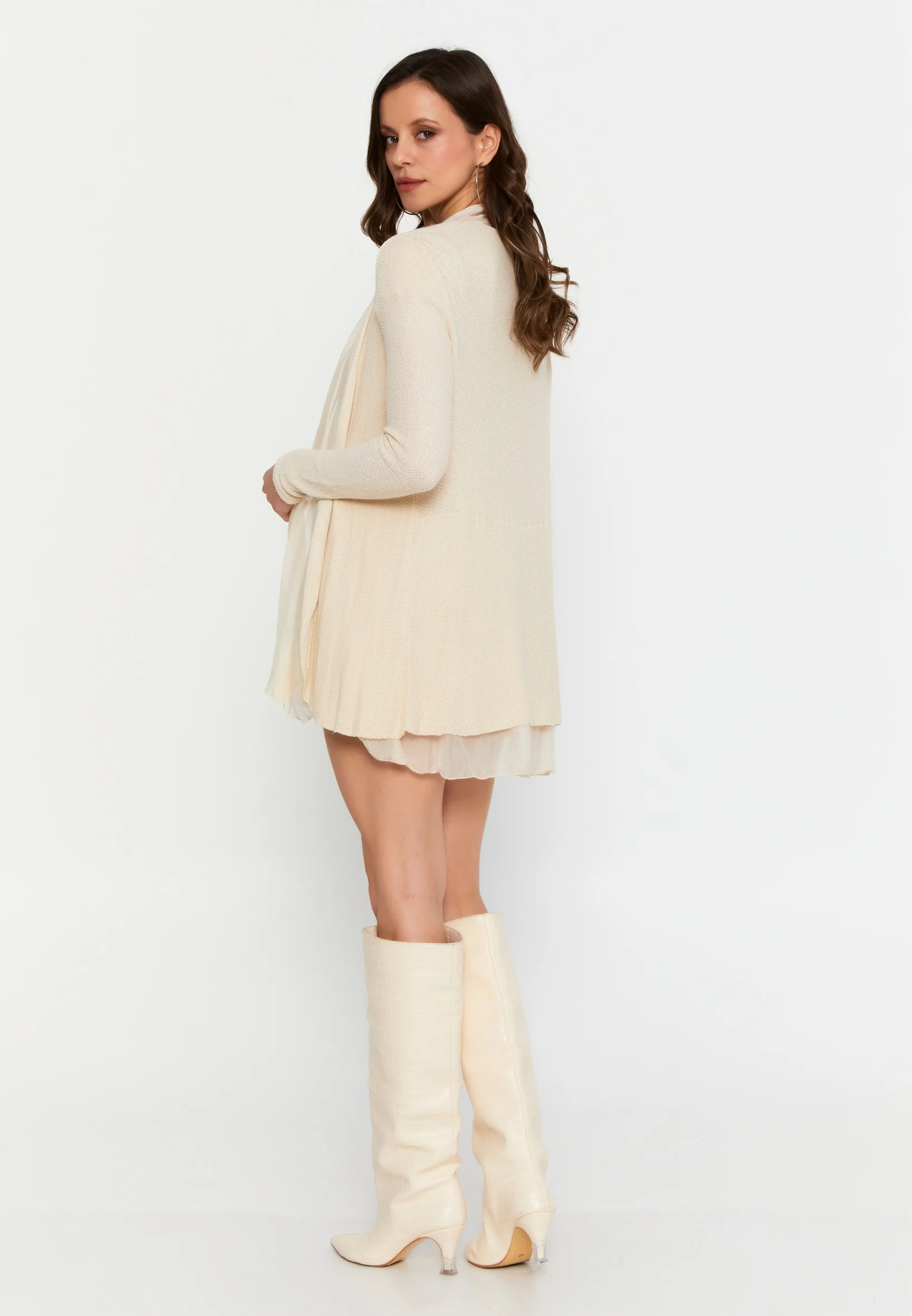 Long Sleeve Knitwear Regular Cardigan cav26194 - Image 11