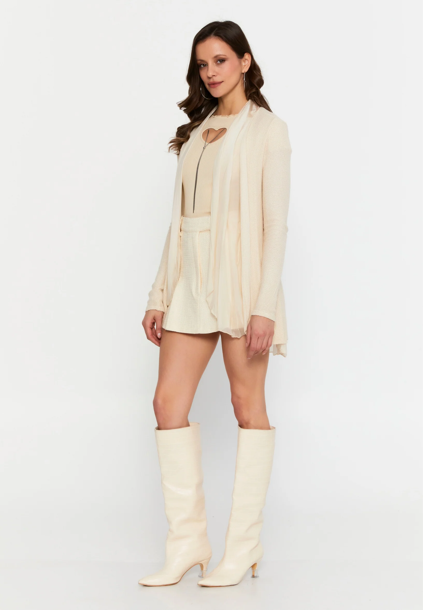Long Sleeve Knitwear Regular Cardigan cav26194 - Image 12