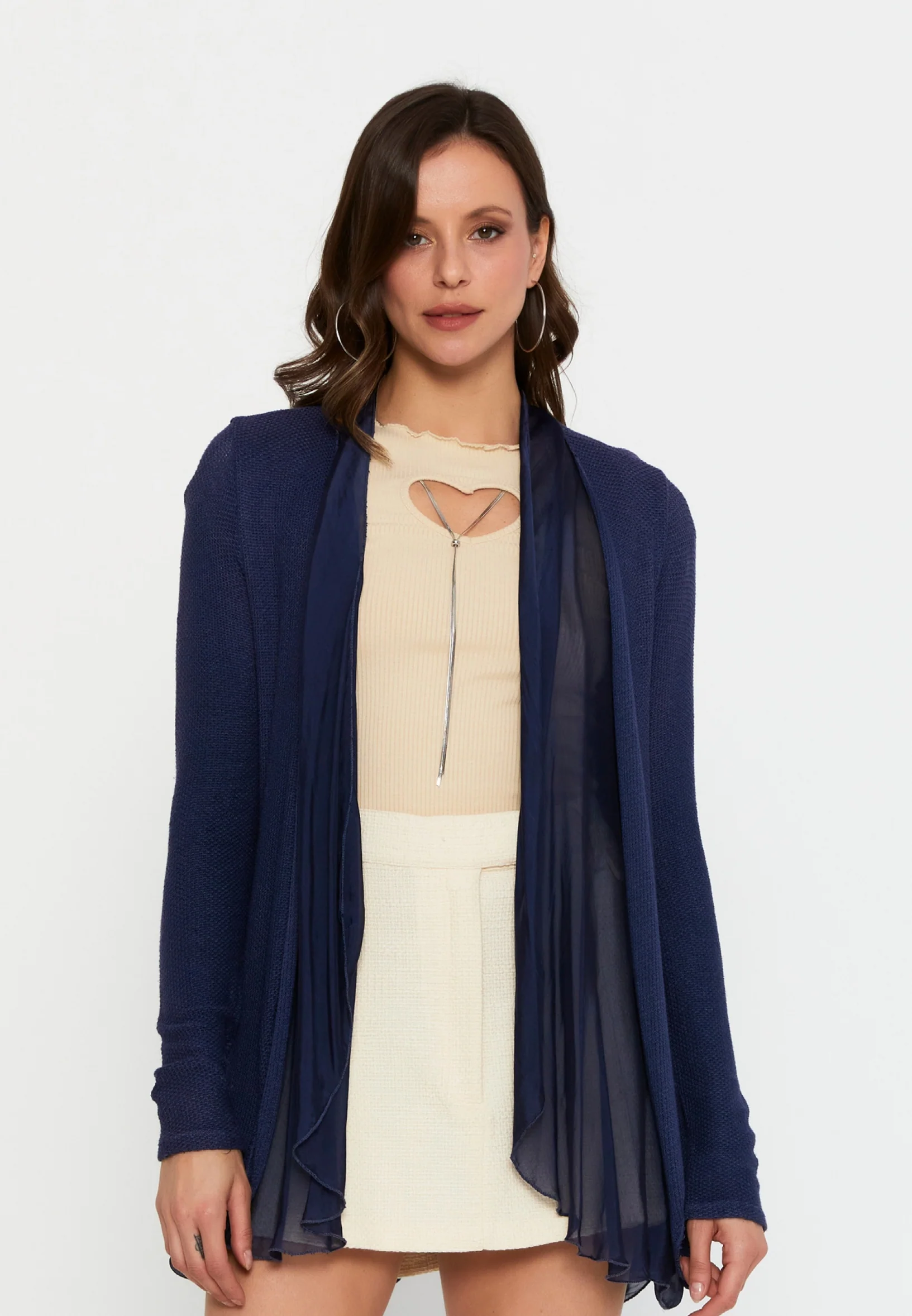 Long Sleeve Knitwear Regular Cardigan cav26194 - Image 13
