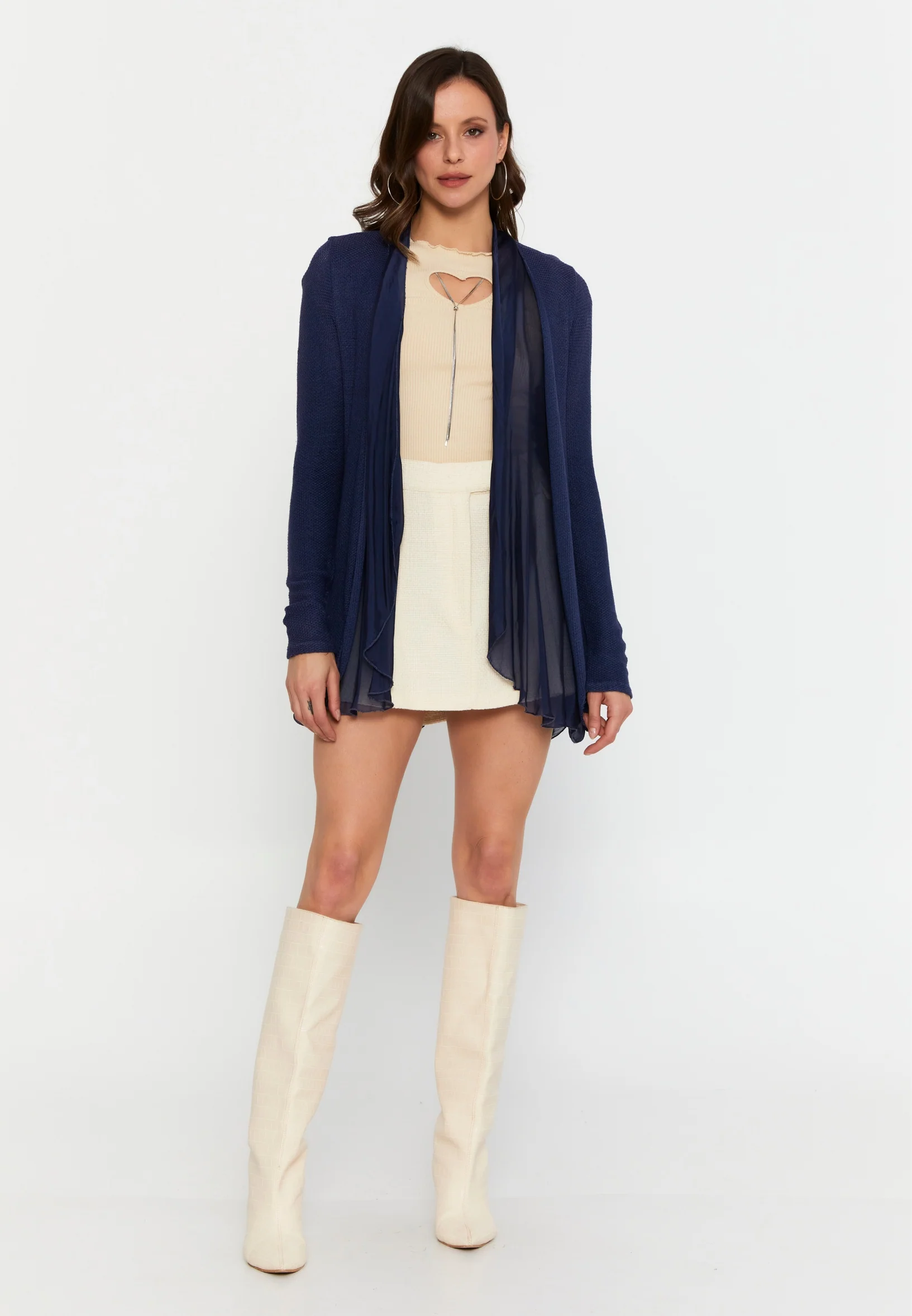 Long Sleeve Knitwear Regular Cardigan cav26194 - Image 14