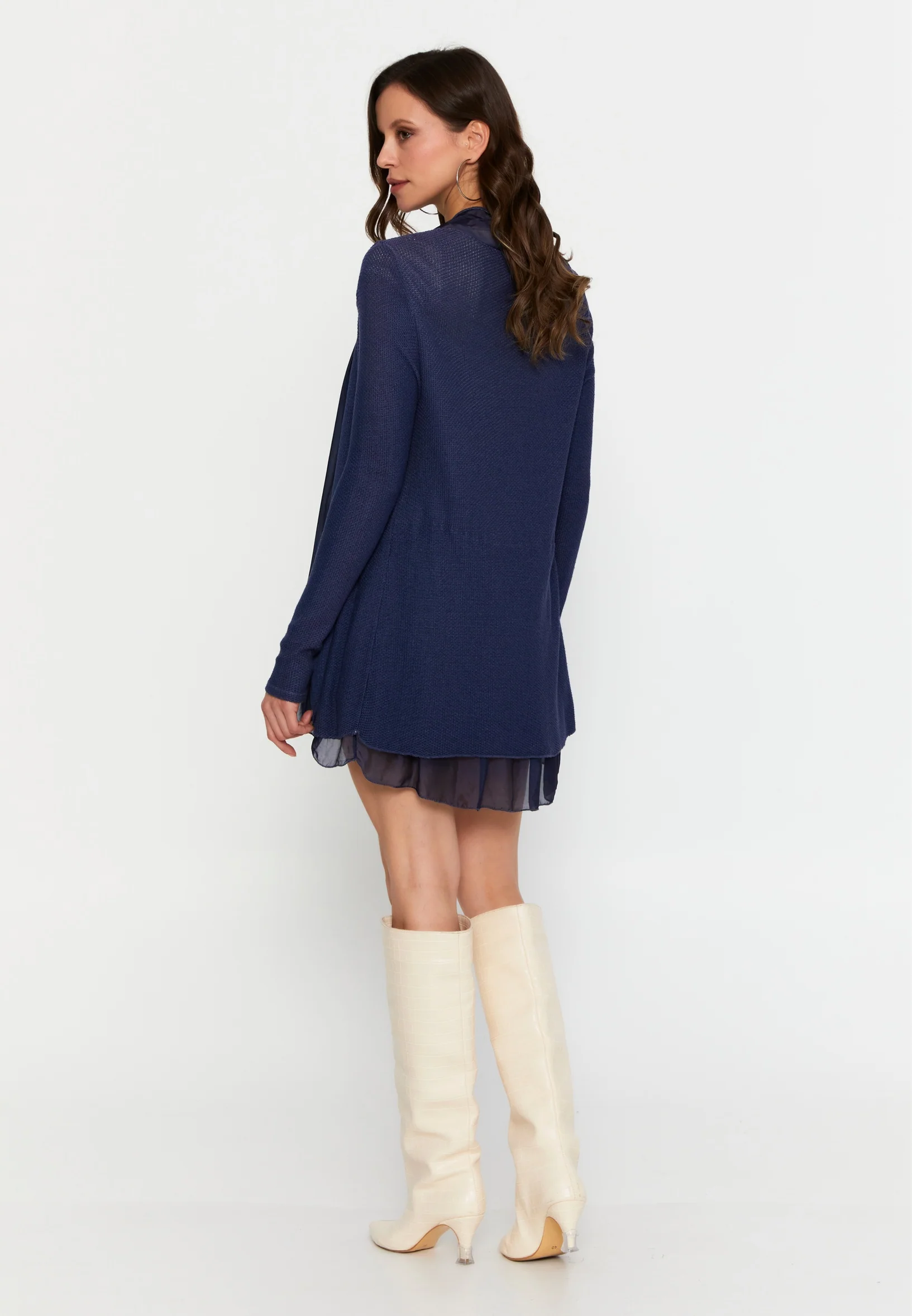 Long Sleeve Knitwear Regular Cardigan cav26194 - Image 15