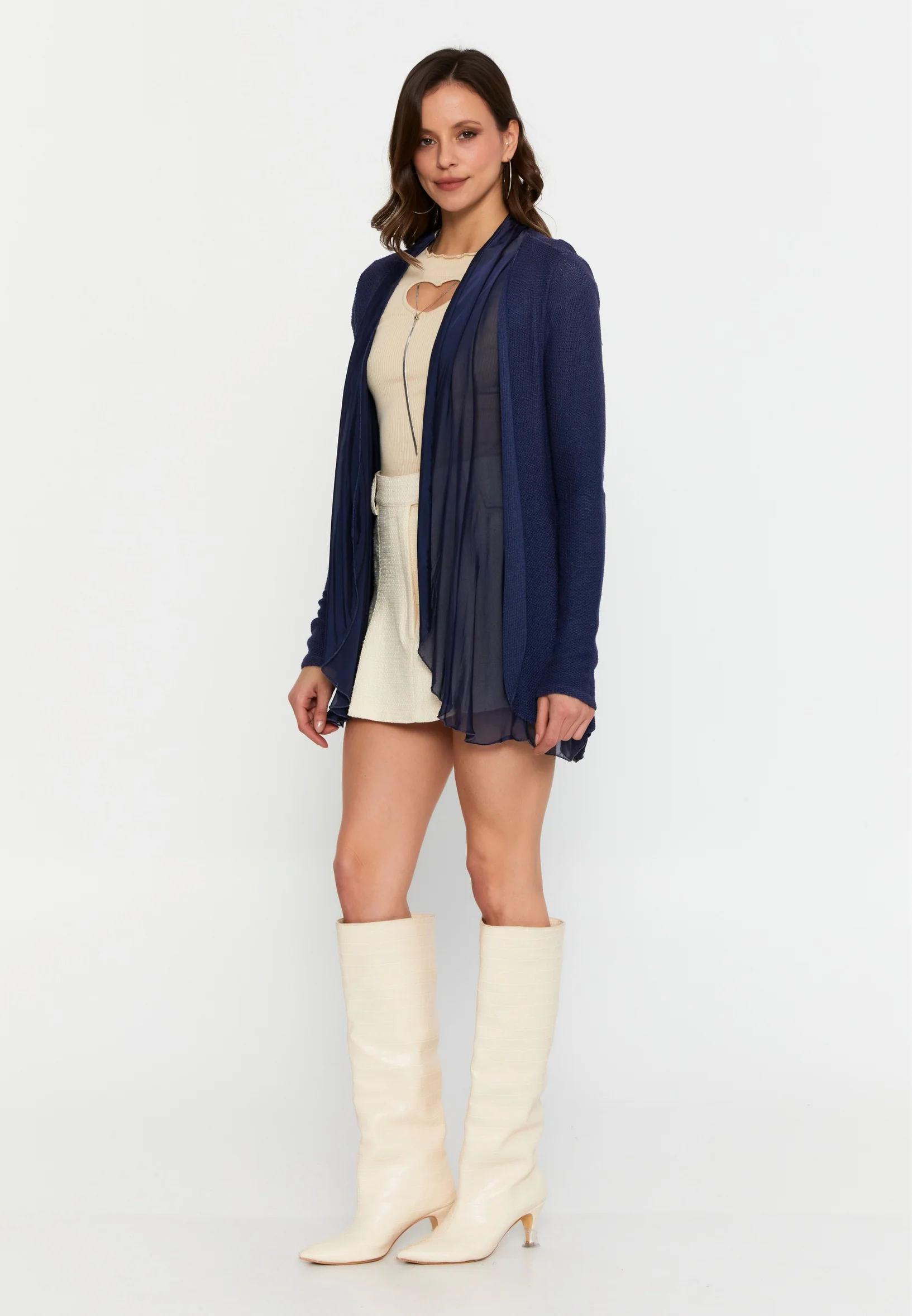 Long Sleeve Knitwear Regular Cardigan cav26194 - Image 16