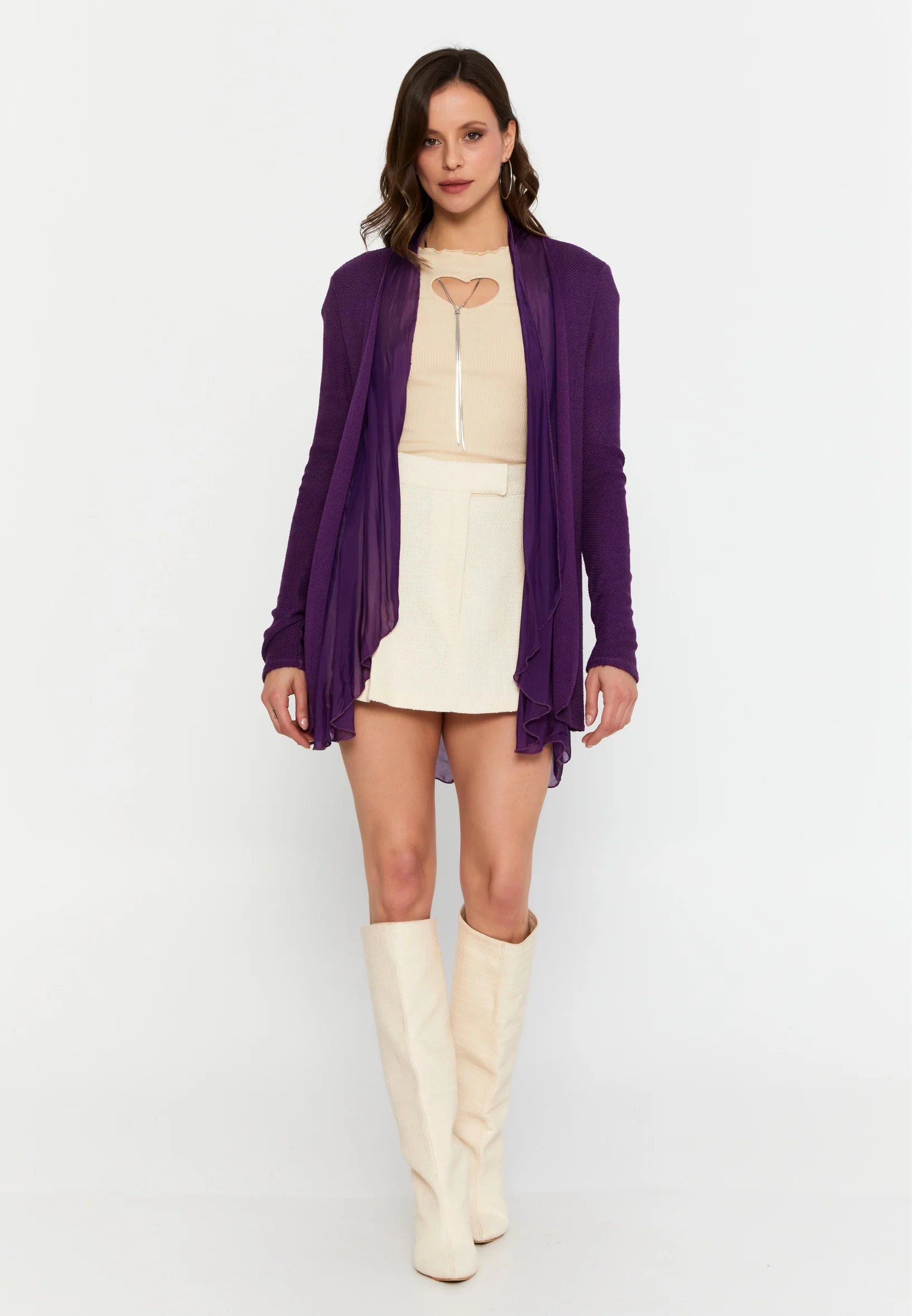 Long Sleeve Knitwear Regular Cardigan cav26194 - Image 18
