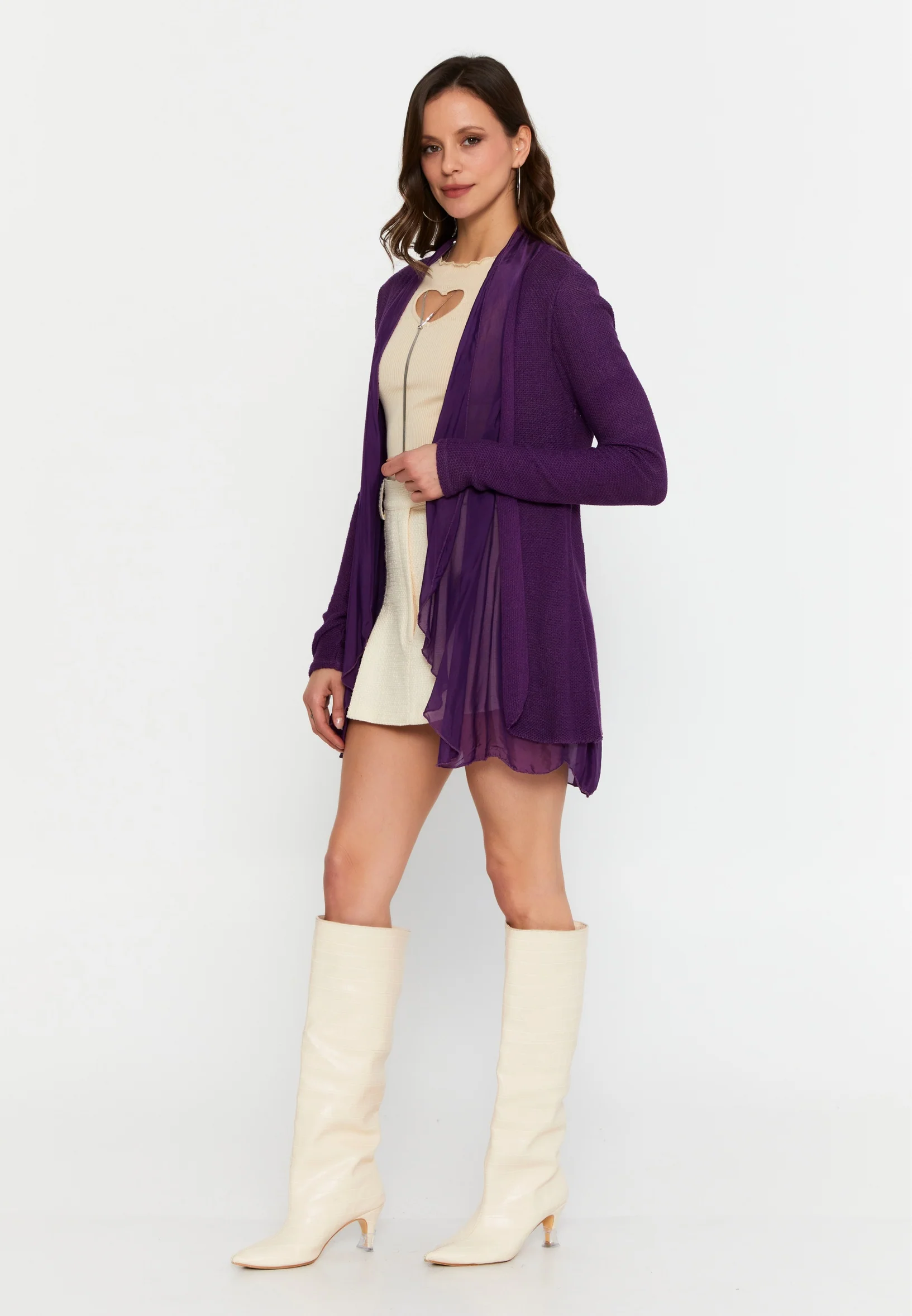 Long Sleeve Knitwear Regular Cardigan cav26194 - Image 20