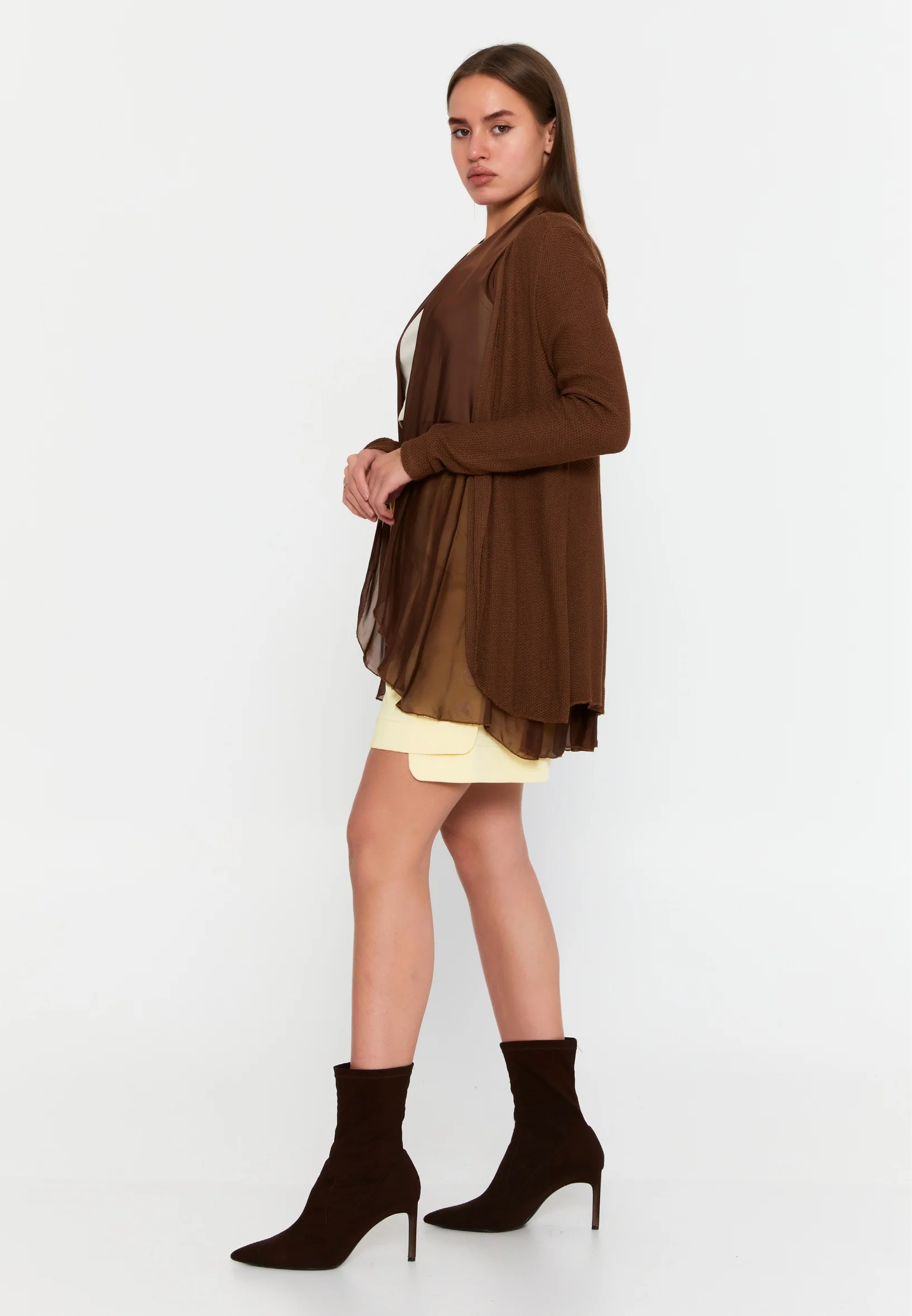 Long Sleeve Knitwear Regular Cardigan cav26194 - Image 4