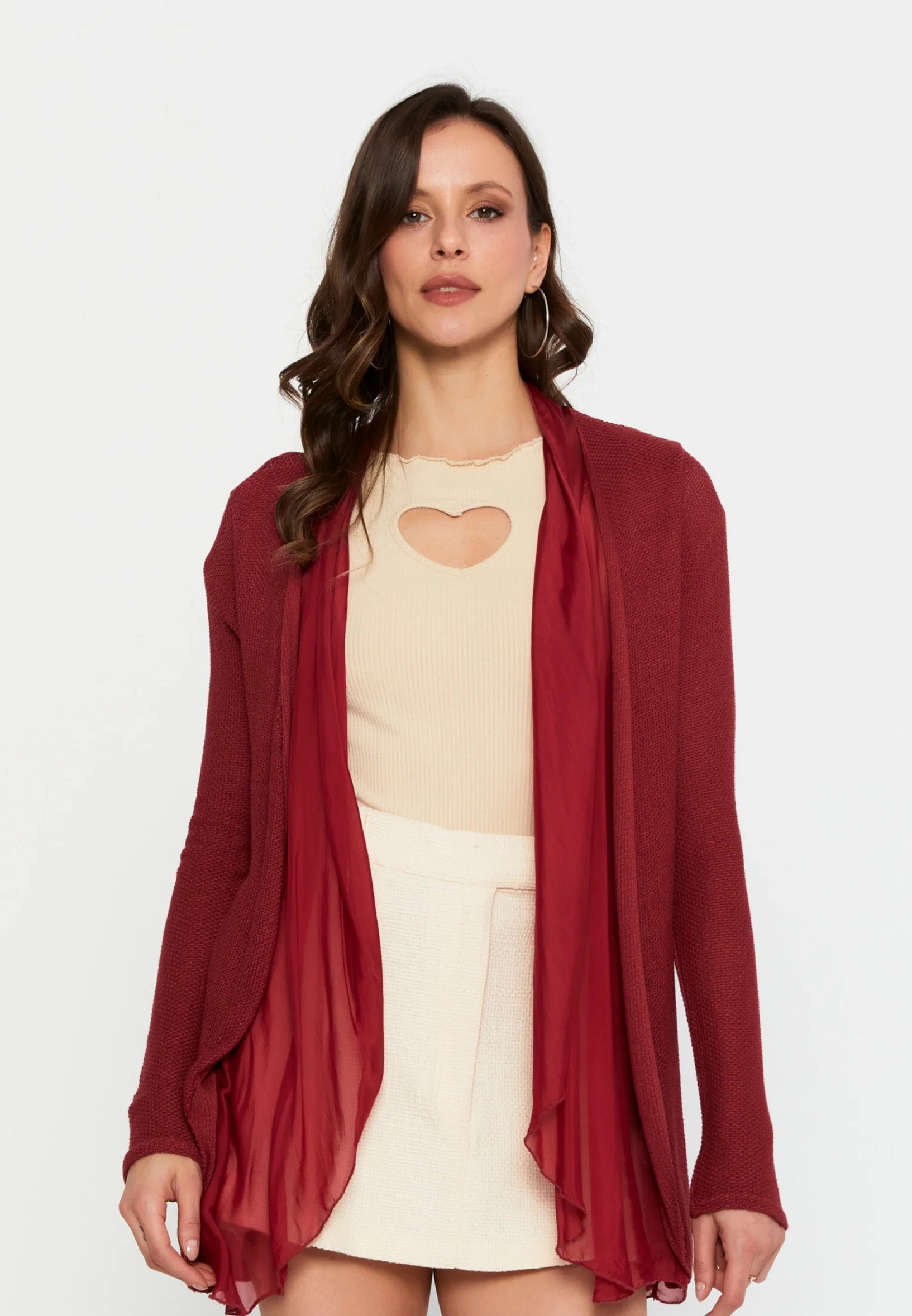 Long Sleeve Knitwear Regular Cardigan cav26194 - Image 5