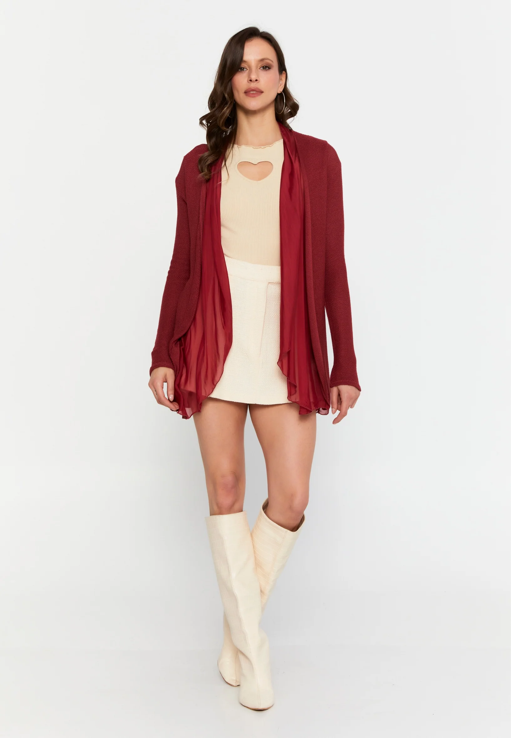 Long Sleeve Knitwear Regular Cardigan cav26194 - Image 6