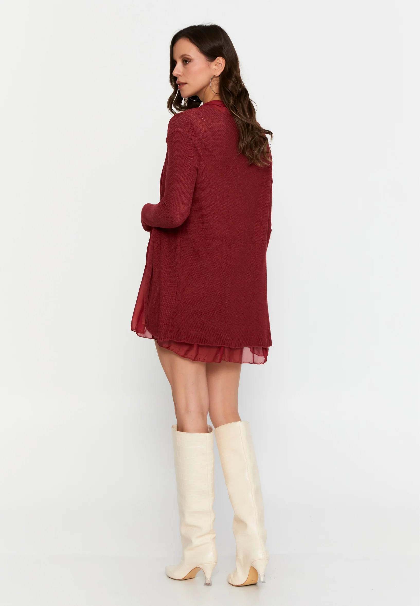Long Sleeve Knitwear Regular Cardigan cav26194 - Image 7