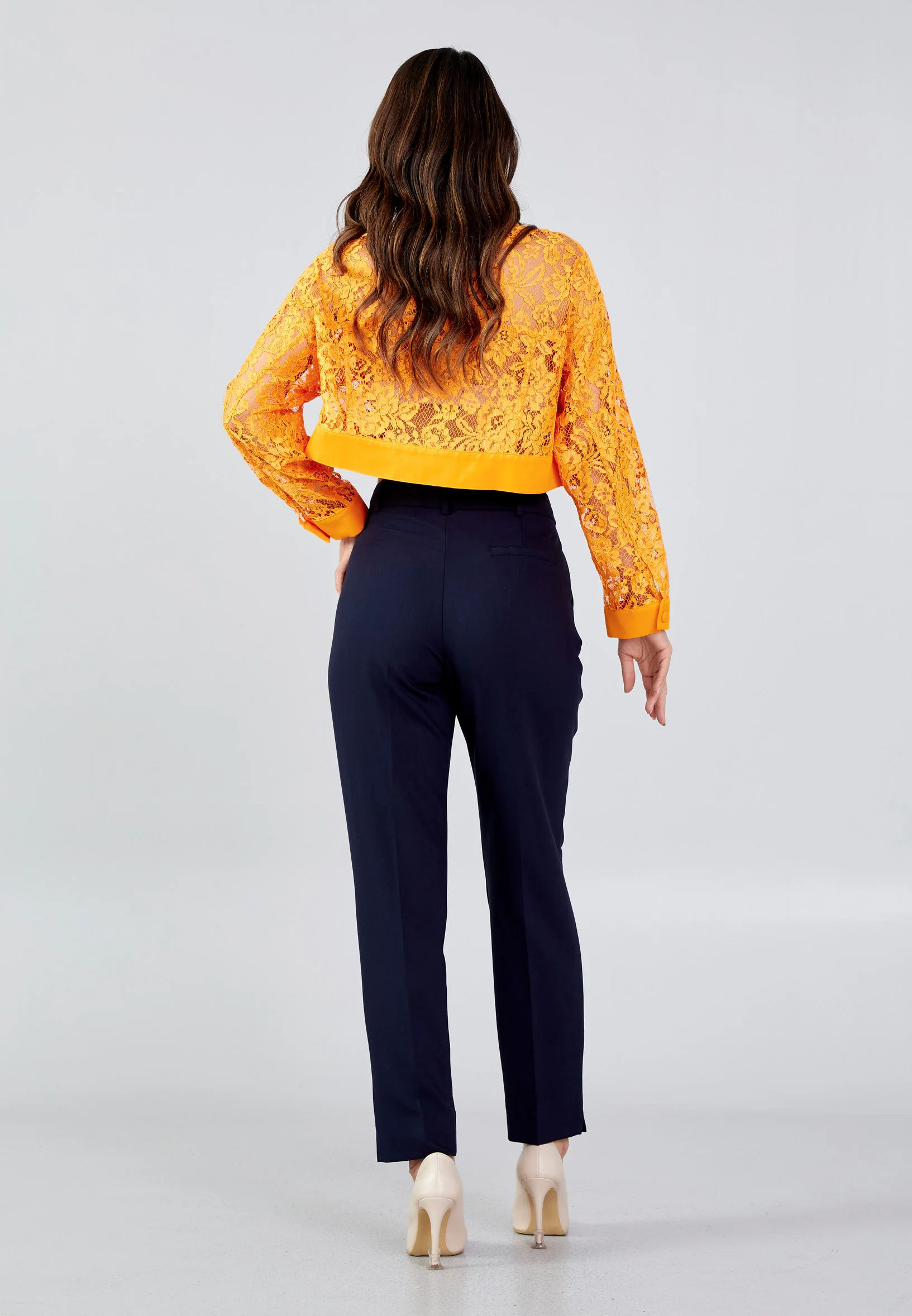 Long Sleeve Lace Floral Regular Jacket ber23y1115 - Image 12