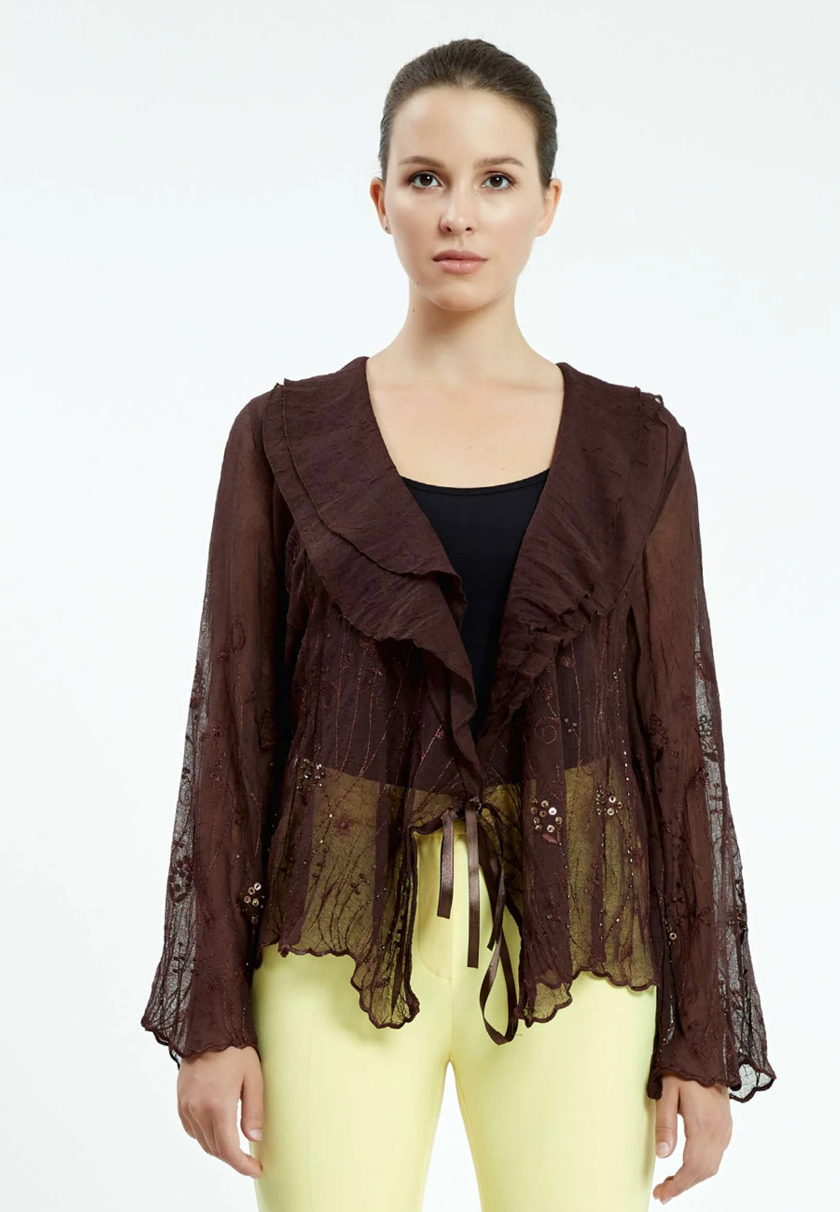 Long Sleeve Lace Regular Cardigan ser1744