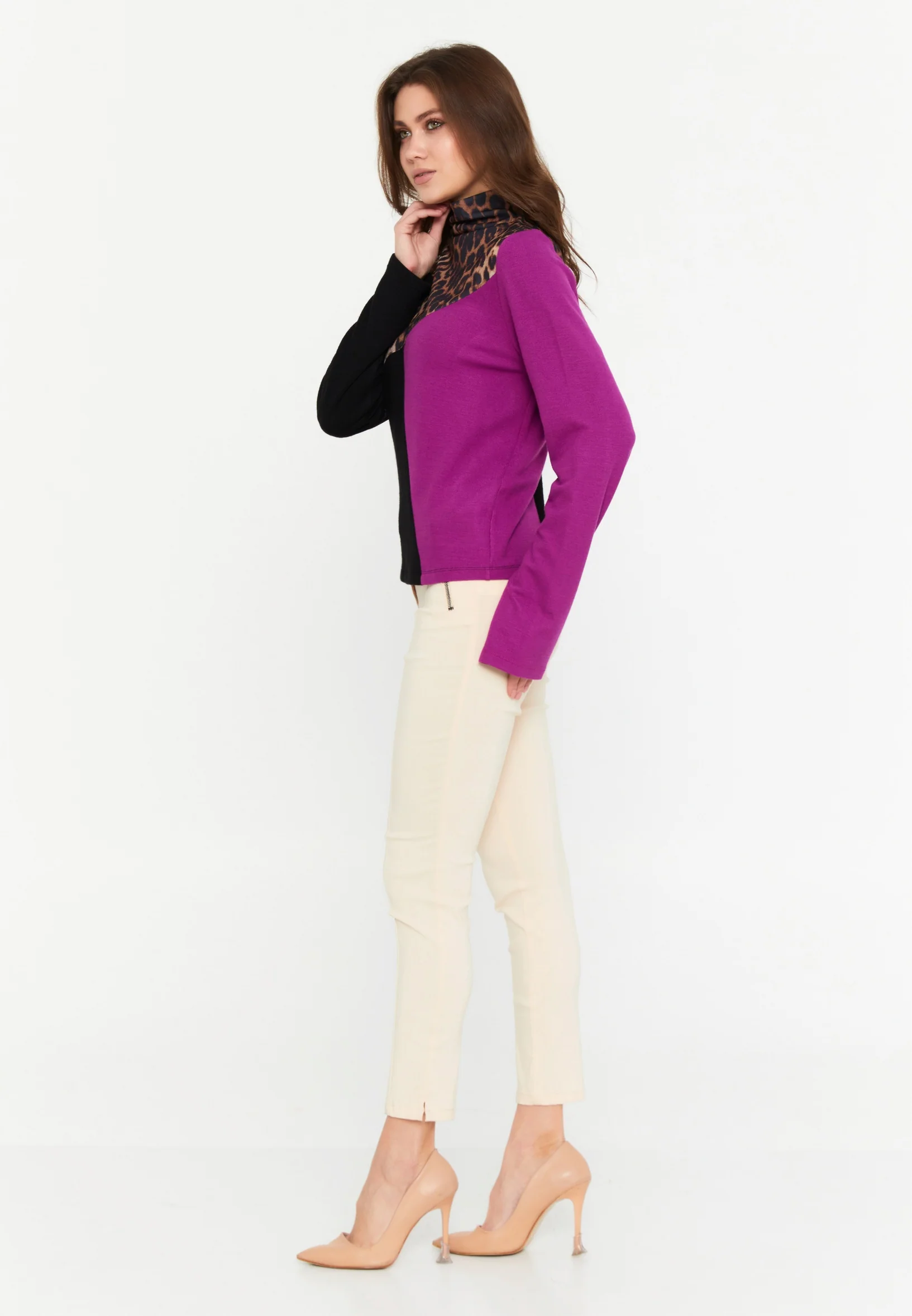 Long Sleeve Leopard Regular Blouse shu23sk04068 - Image 4