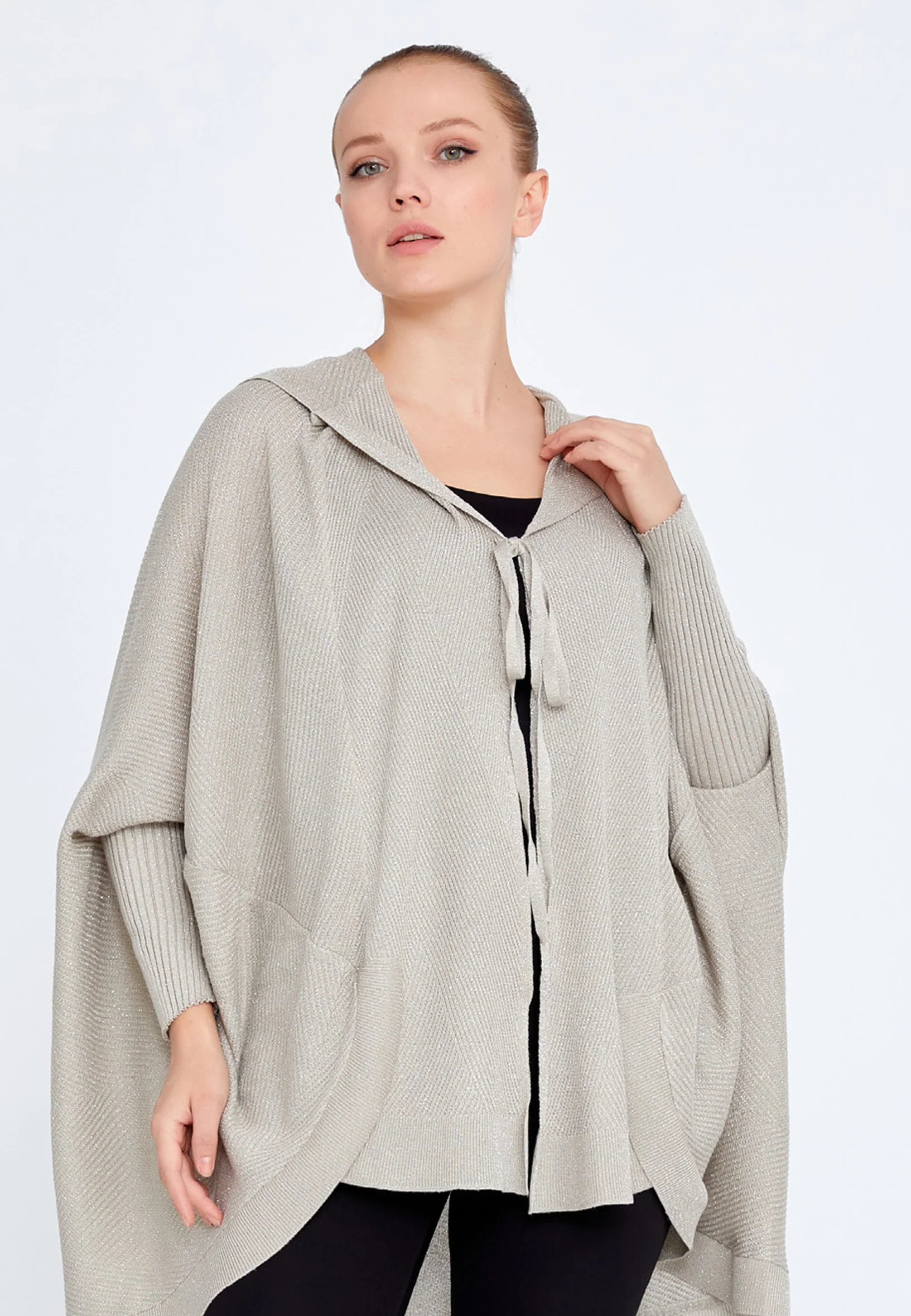 Long Sleeve Lycra Regular Cardigan huk8311