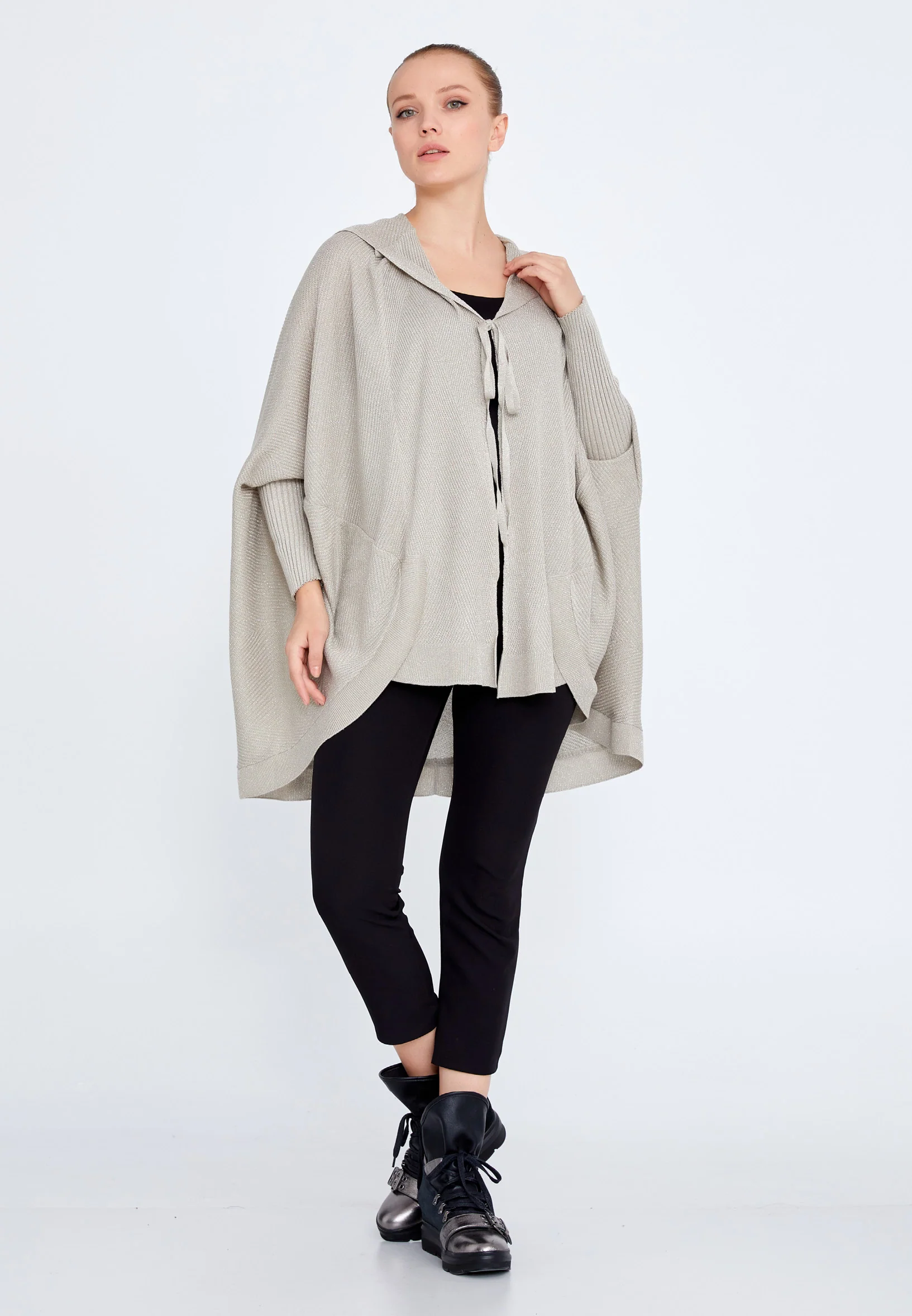 Long Sleeve Lycra Regular Cardigan huk8311 - Image 2