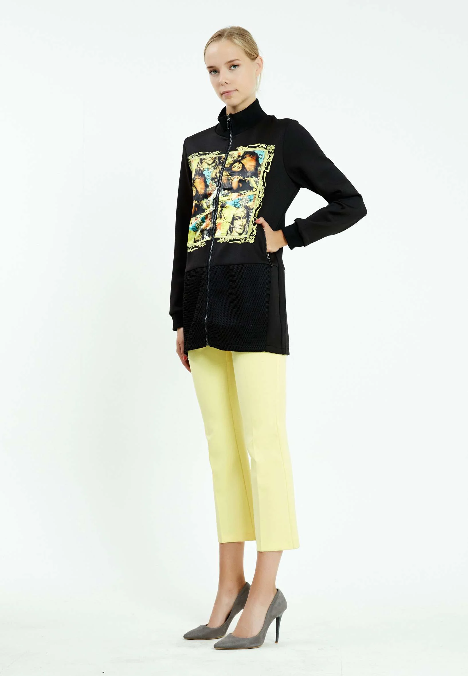 Long Sleeve Lycra Regular Cardigan ser21375 - Image 4