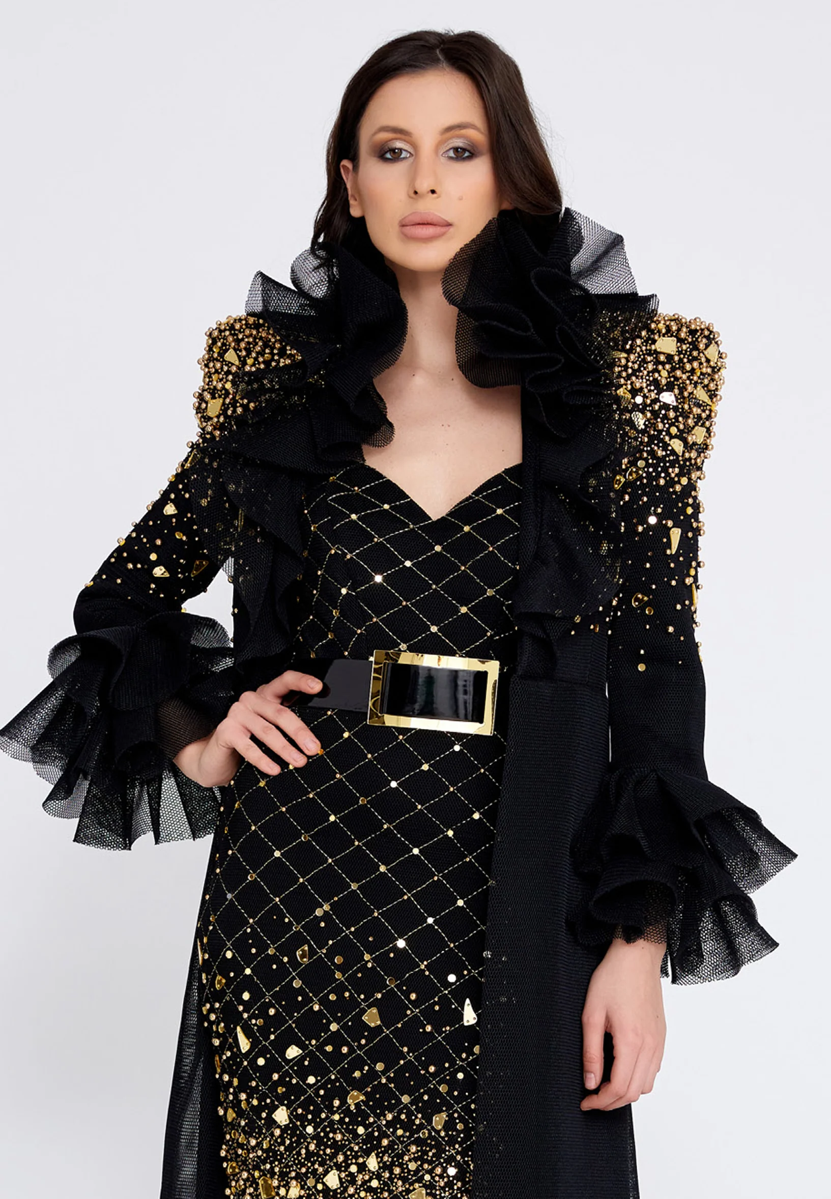 Long Sleeve Maxi Chiffon A - Line Regular Prom Dress crm5503 - Image 4