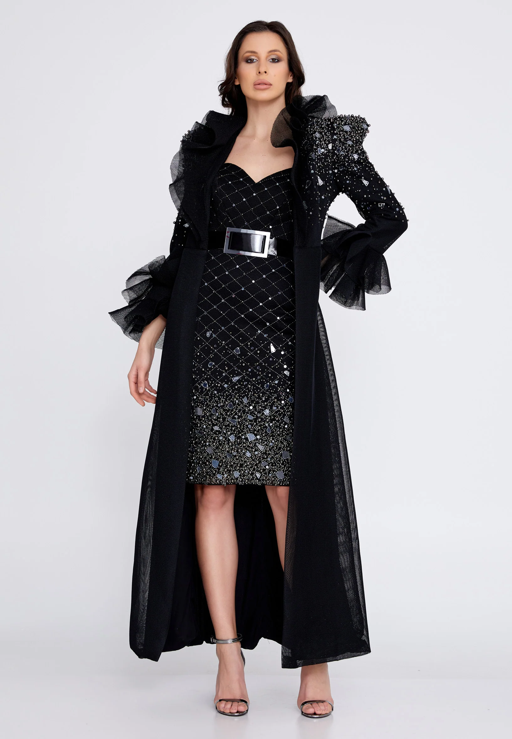 Long Sleeve Maxi Chiffon A - Line Regular Prom Dress crm5503 - Image 6