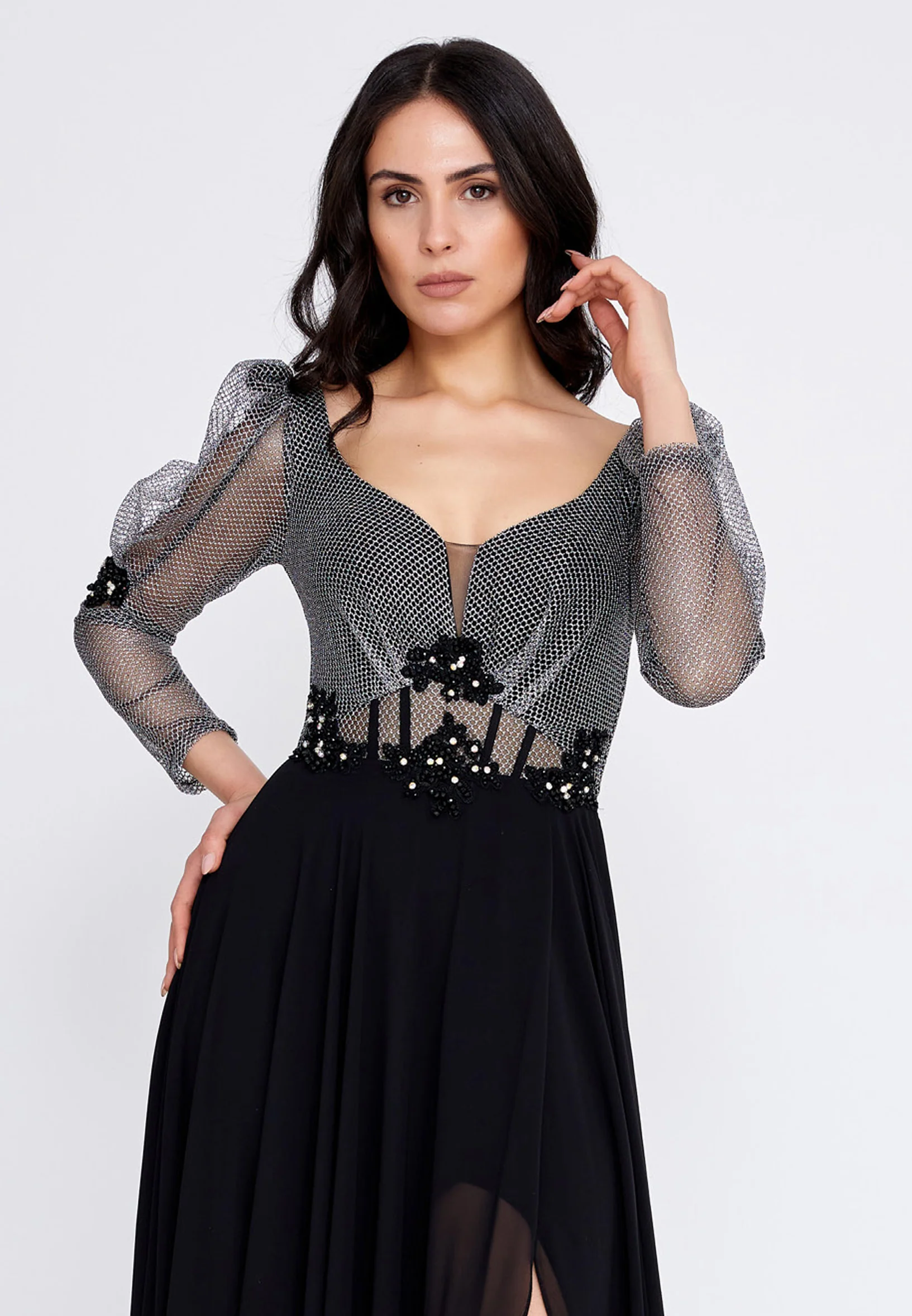 Long Sleeve Maxi Chiffon A - Line Regular Wedding Guest Dress rmn3150 - Image 12