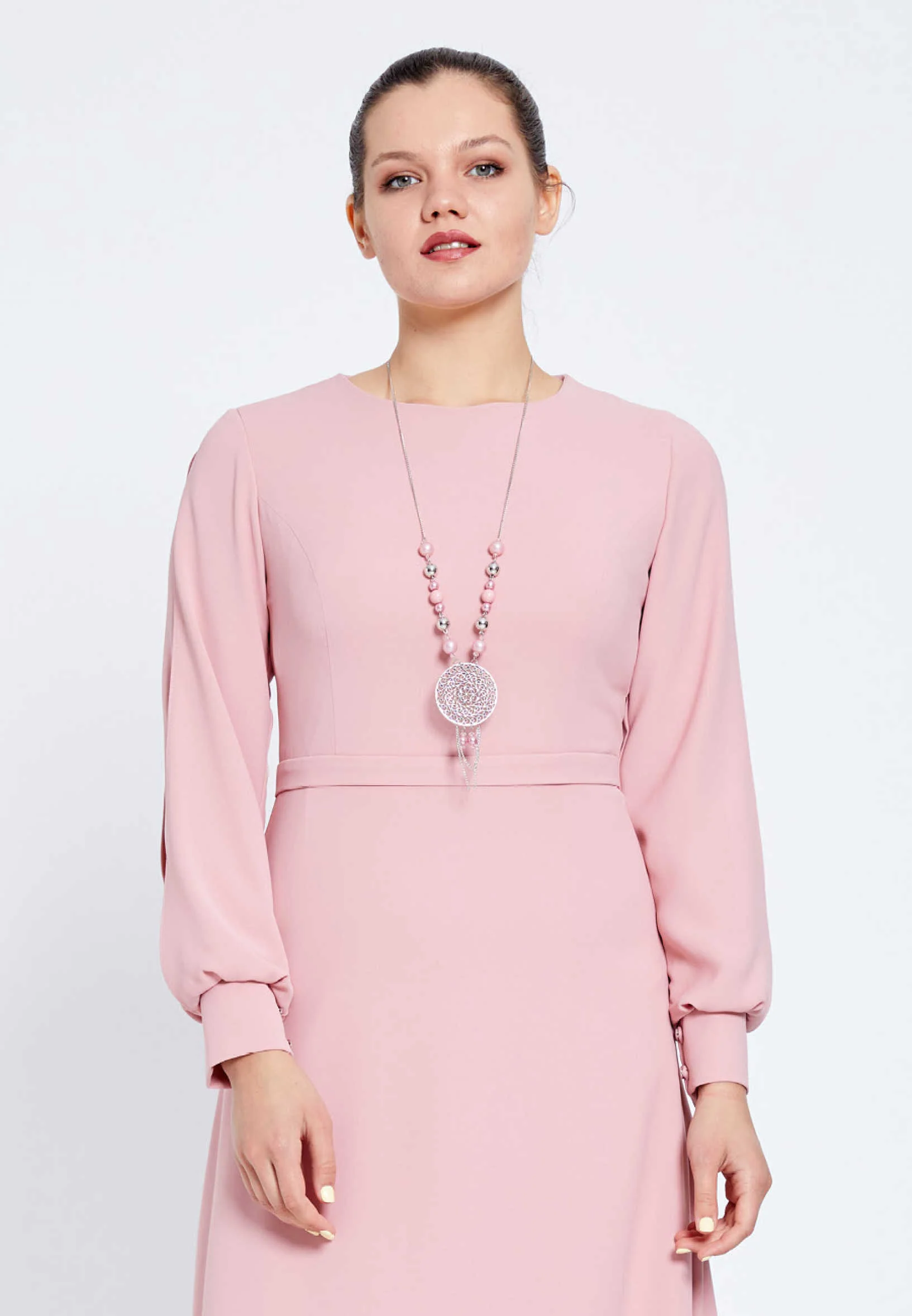 Long Sleeve Maxi Chiffon Column Regular Evening Dress efl20412 - Image 8