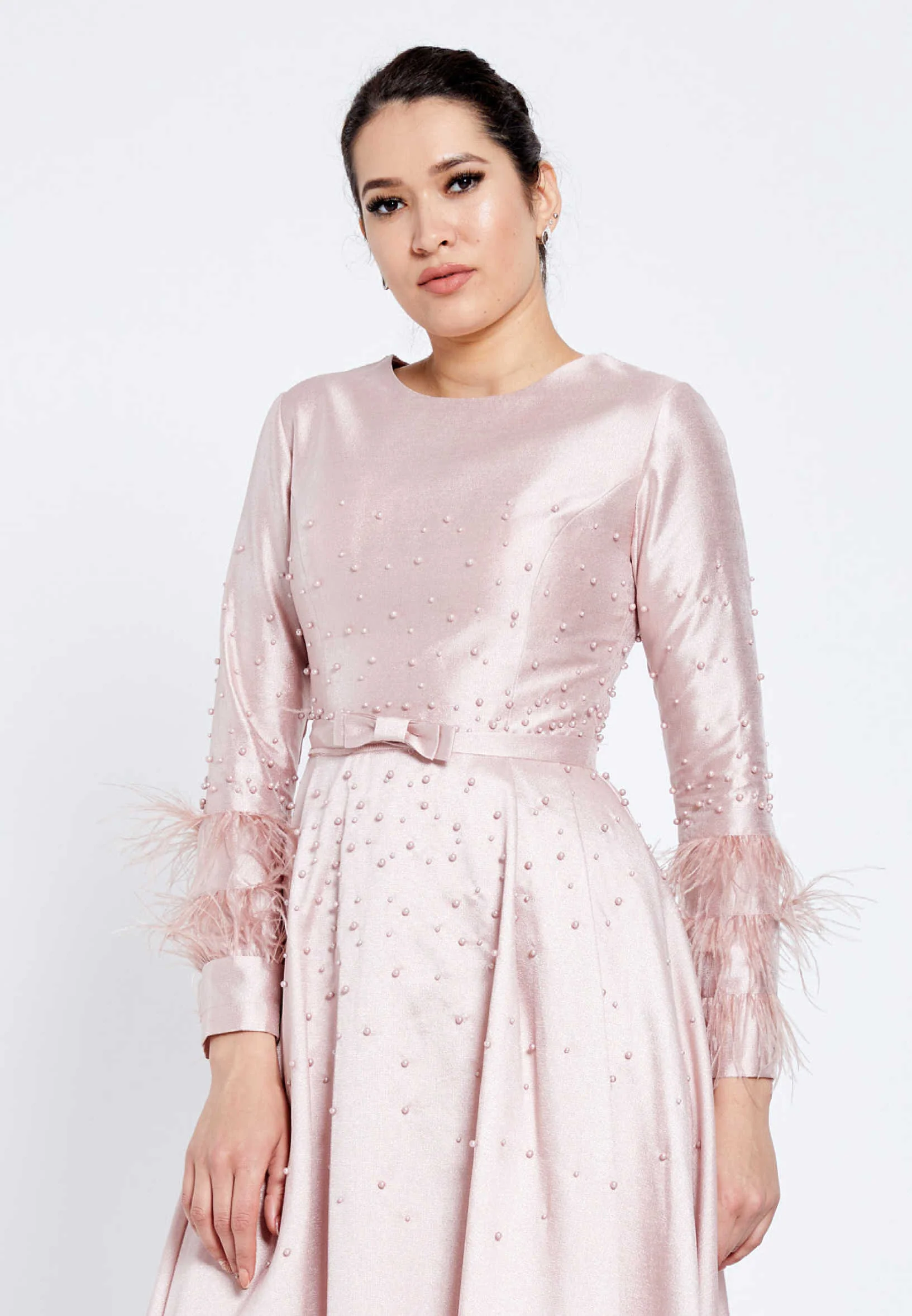 Long Sleeve Maxi Crepe A - Line Regular Evening Dress efl20255 - Image 12