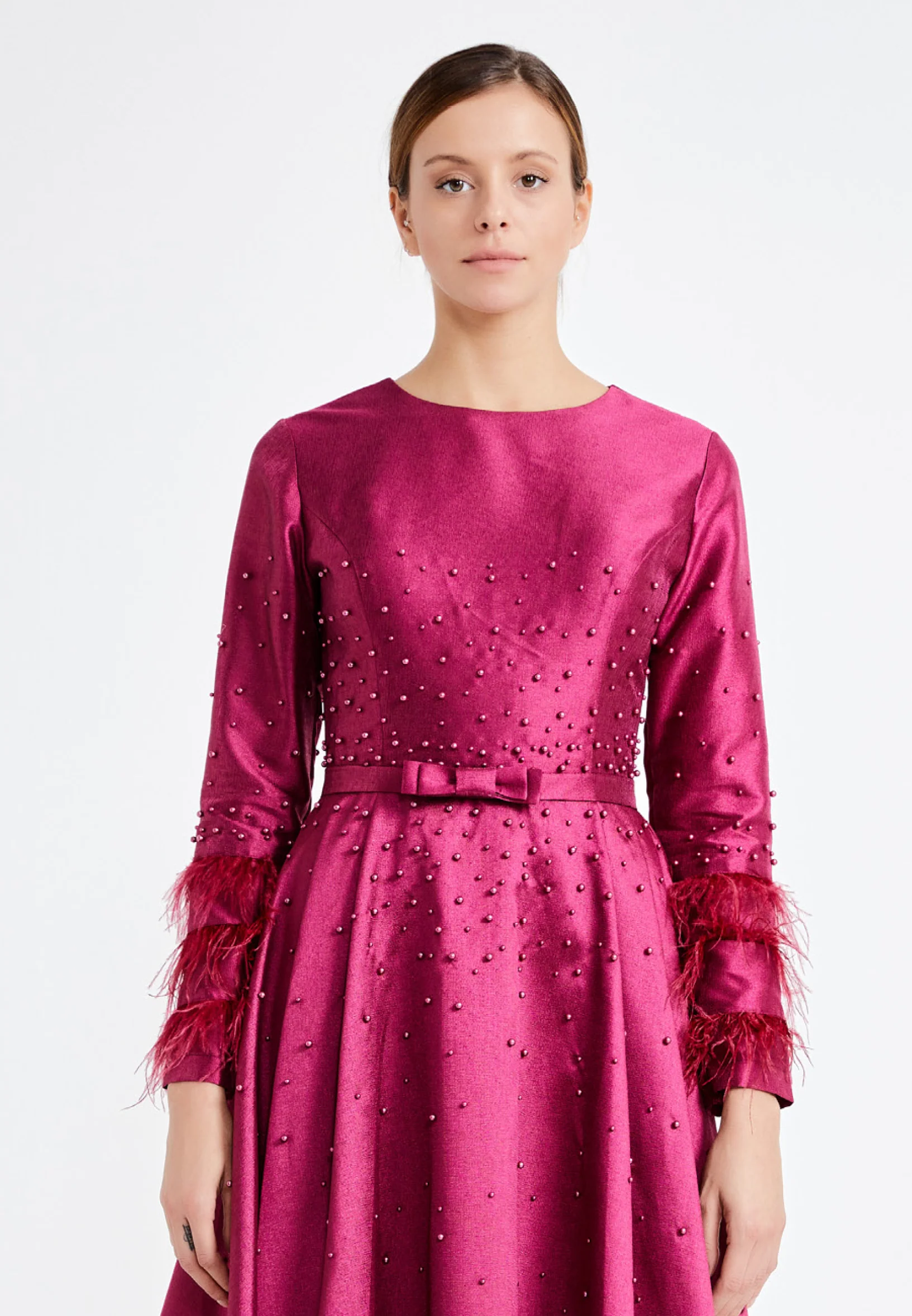 Long Sleeve Maxi Crepe A - Line Regular Evening Dress efl20255 - Image 16