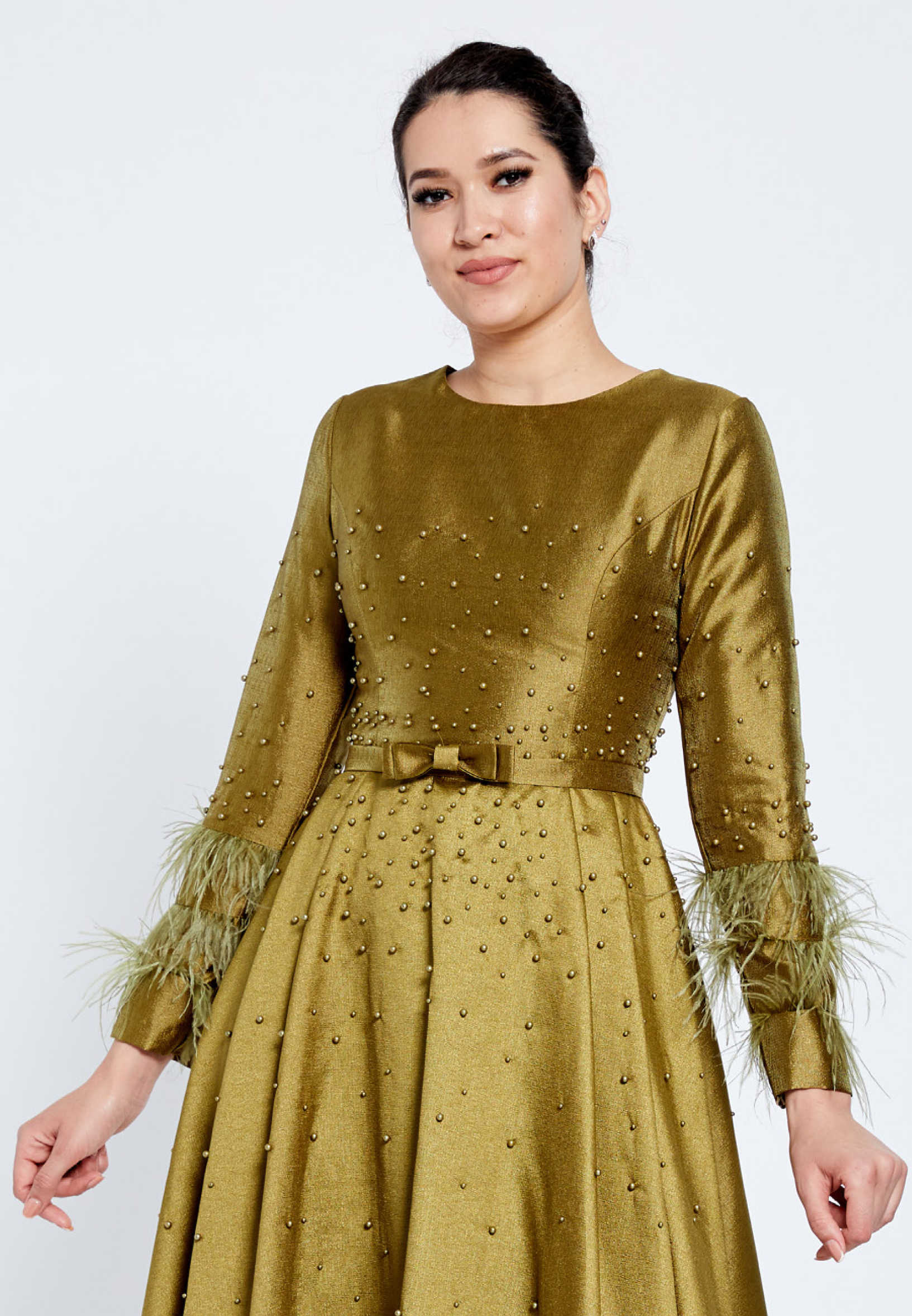 Long Sleeve Maxi Crepe A - Line Regular Evening Dress efl20255 - Image 4