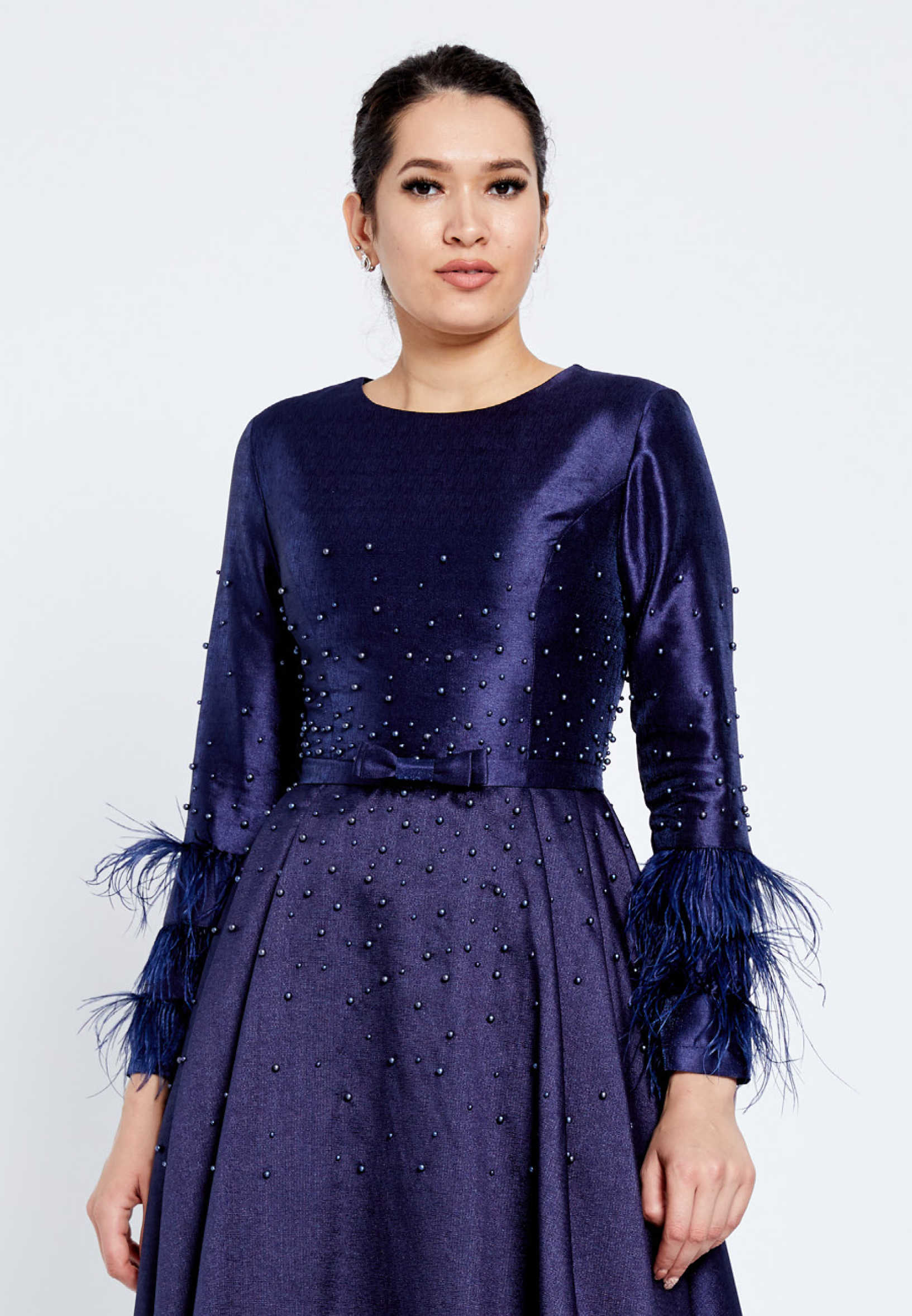 Long Sleeve Maxi Crepe A - Line Regular Evening Dress efl20255 - Image 8