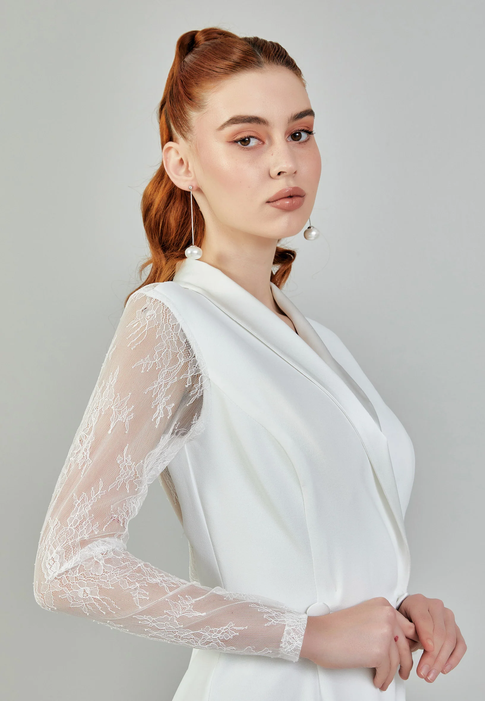 Long Sleeve Maxi Crepe Regular Wedding Dress sacd3035 - Image 2