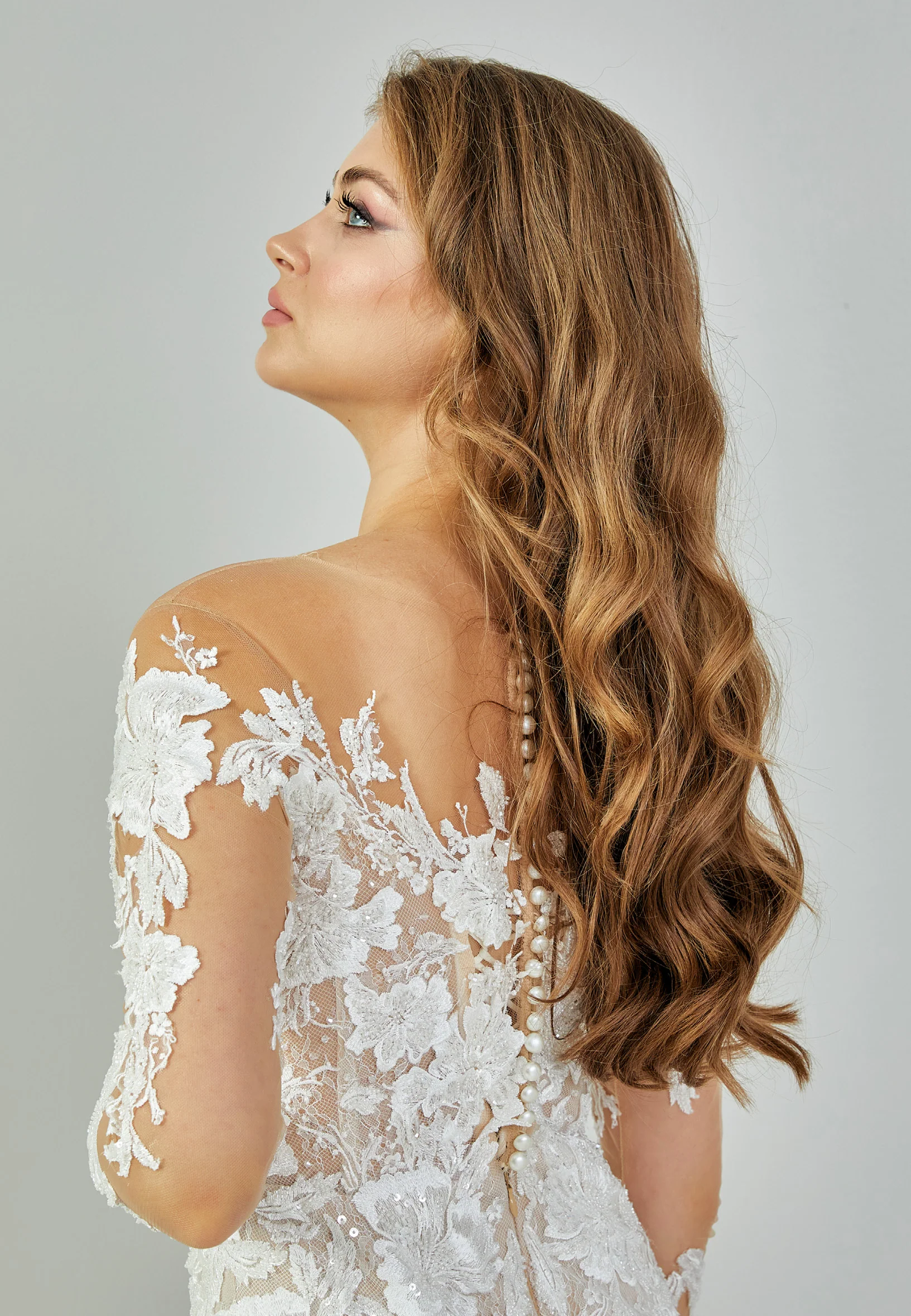 Long Sleeve Maxi Lace Regular Wedding Dress abb22076 - Image 8