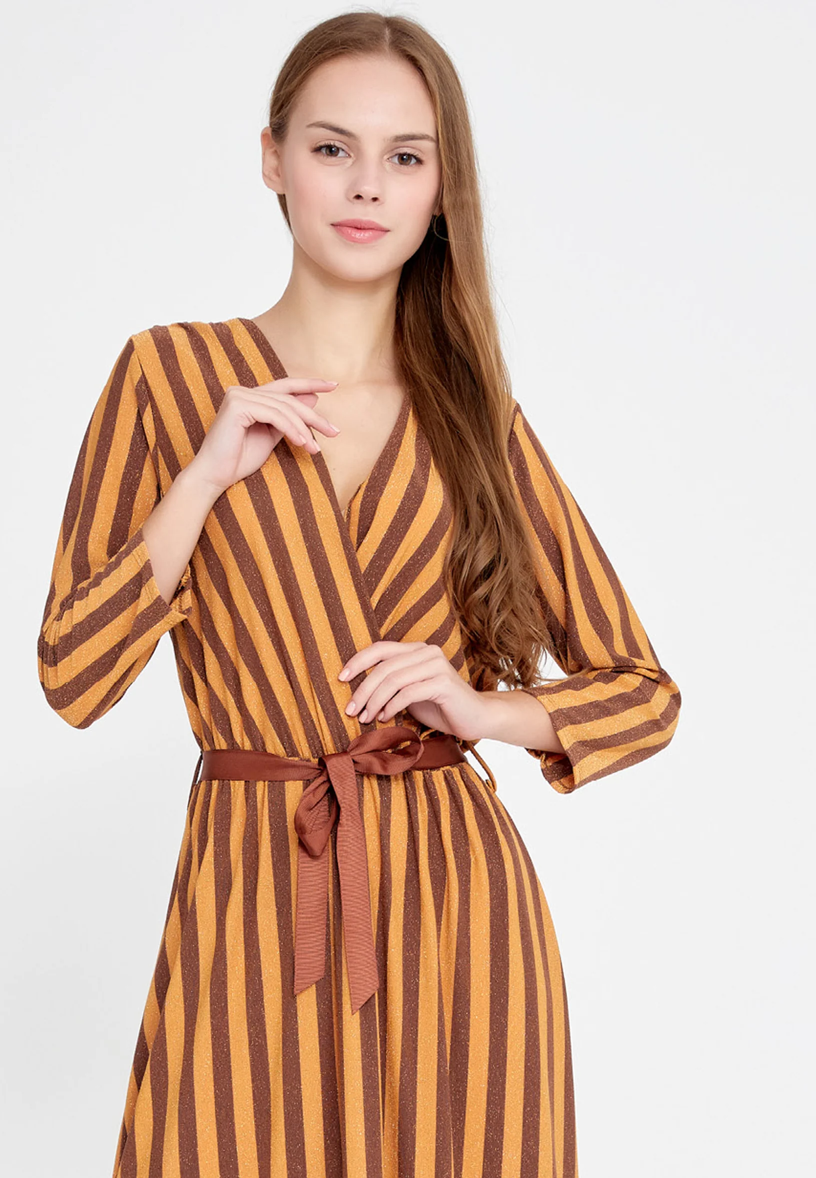 Long Sleeve Maxi Lycra Column Regular Casual Dress esl072abito - Image 8
