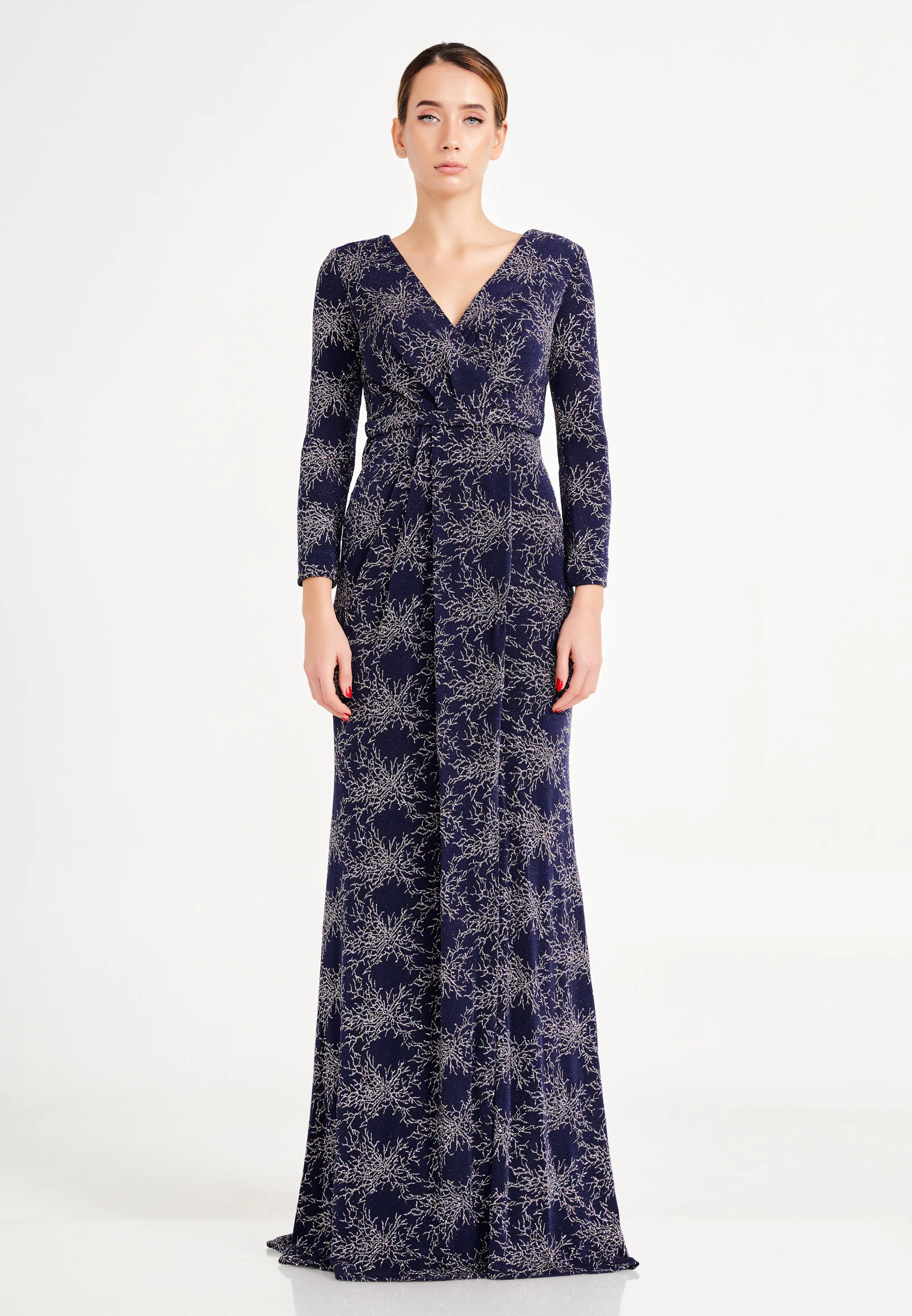 Long Sleeve Maxi Lycra Column Regular Wedding Guest Dress frc6444 - Image 13