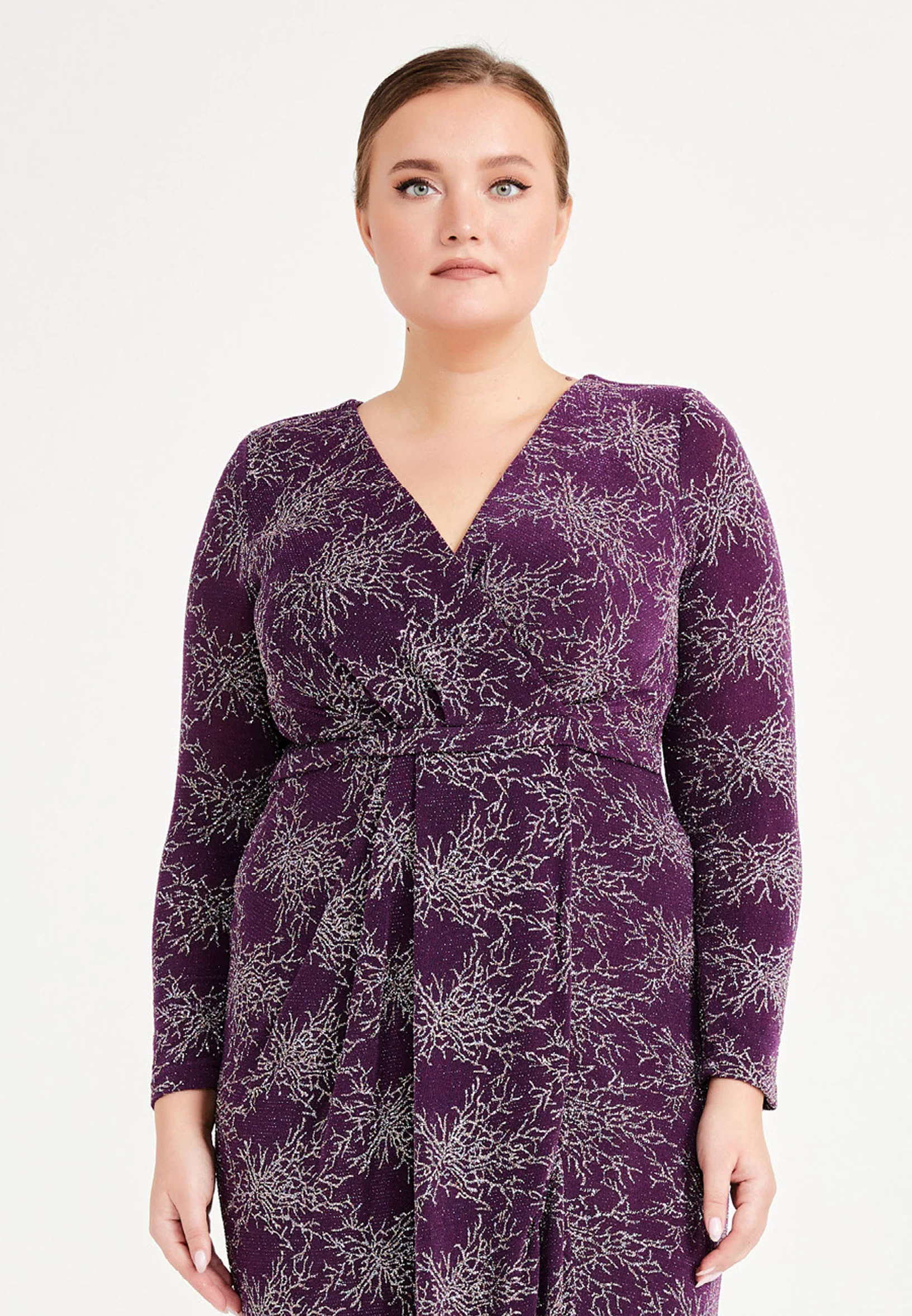 Long Sleeve Maxi Lycra Mermaid Plus Size Wedding Guest Dress frc6444-b - Image 20