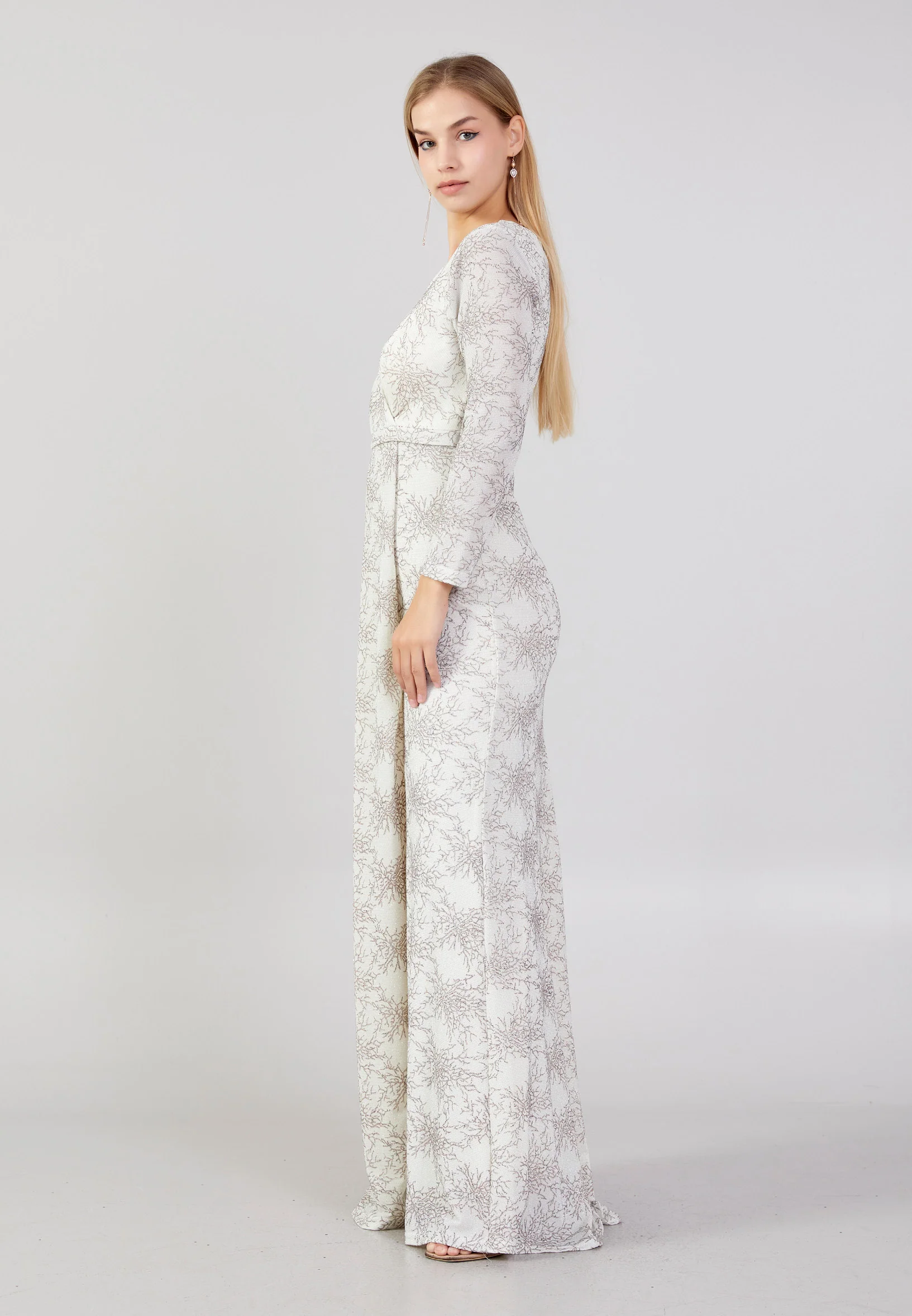 Long Sleeve Maxi Lycra Mermaid Plus Size Wedding Guest Dress frc6444-b - Image 7