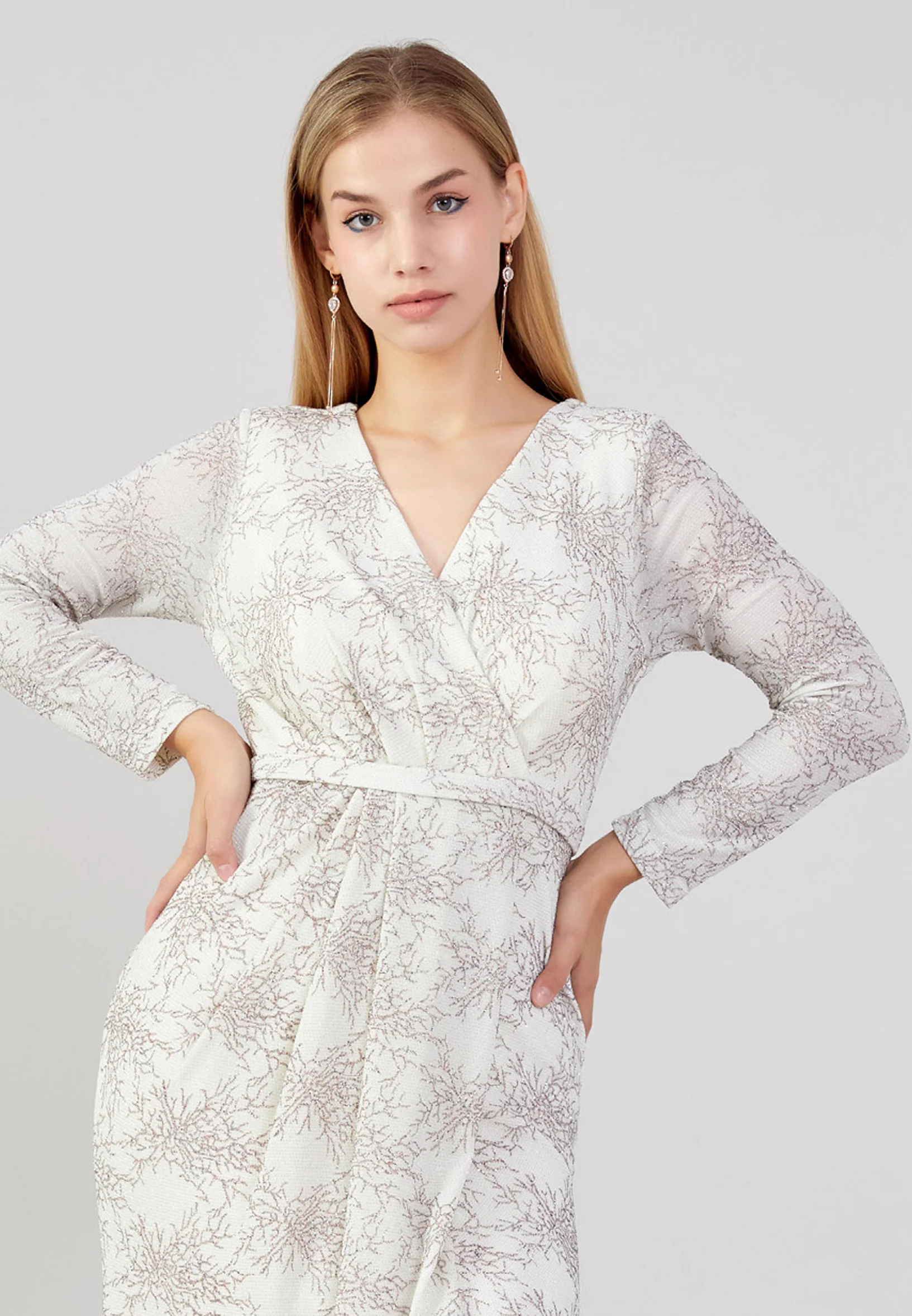 Long Sleeve Maxi Lycra Mermaid Plus Size Wedding Guest Dress frc6444-b - Image 8