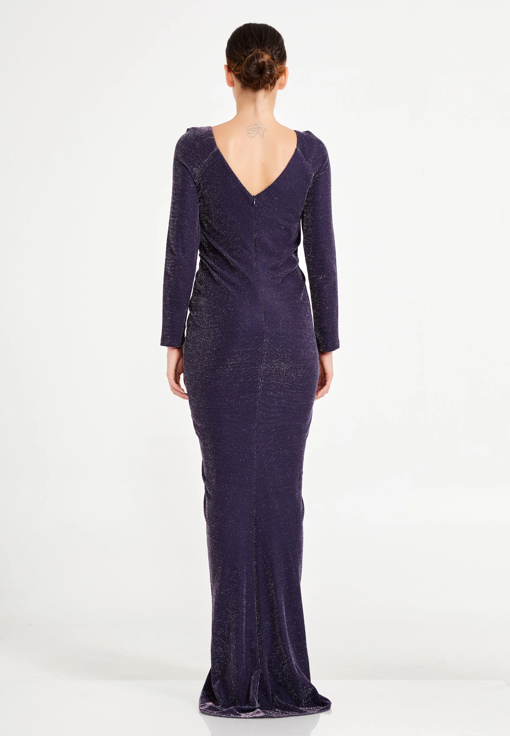 Long Sleeve Maxi Lycra Mermaid Regular Evening Dress frc6475 - Image 6