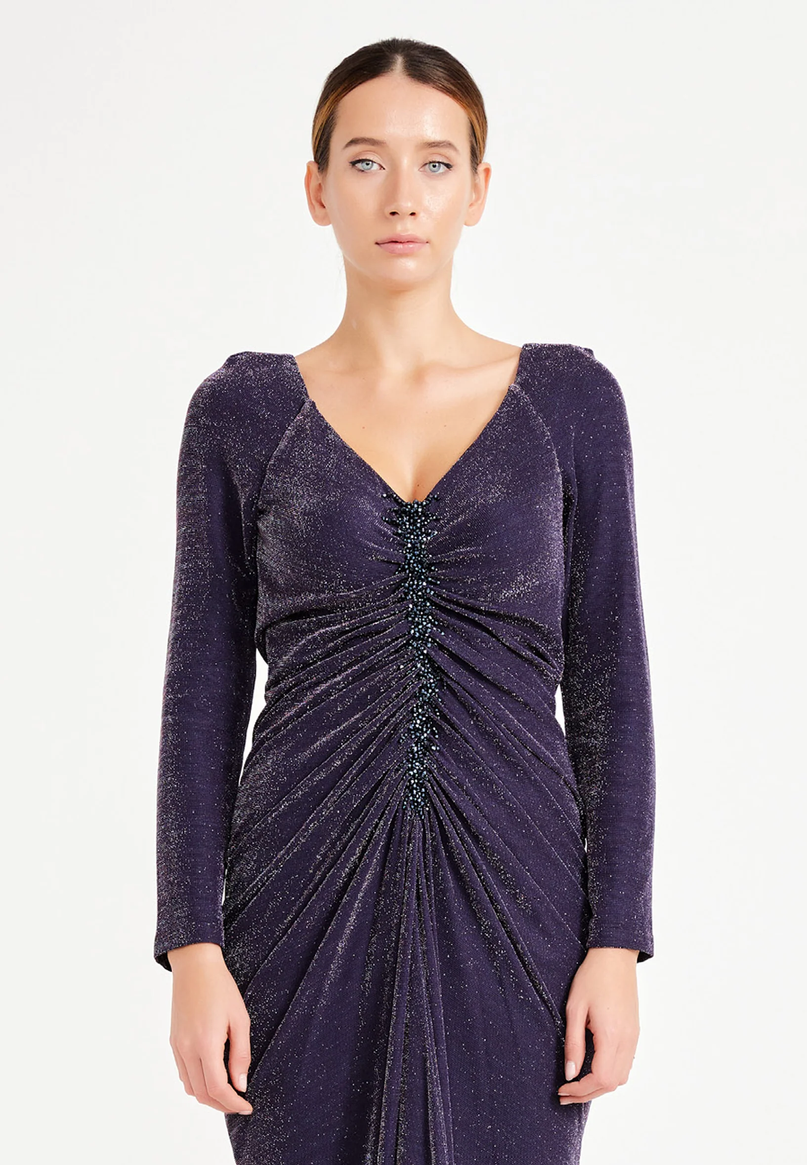 Long Sleeve Maxi Lycra Mermaid Regular Evening Dress frc6475 - Image 8