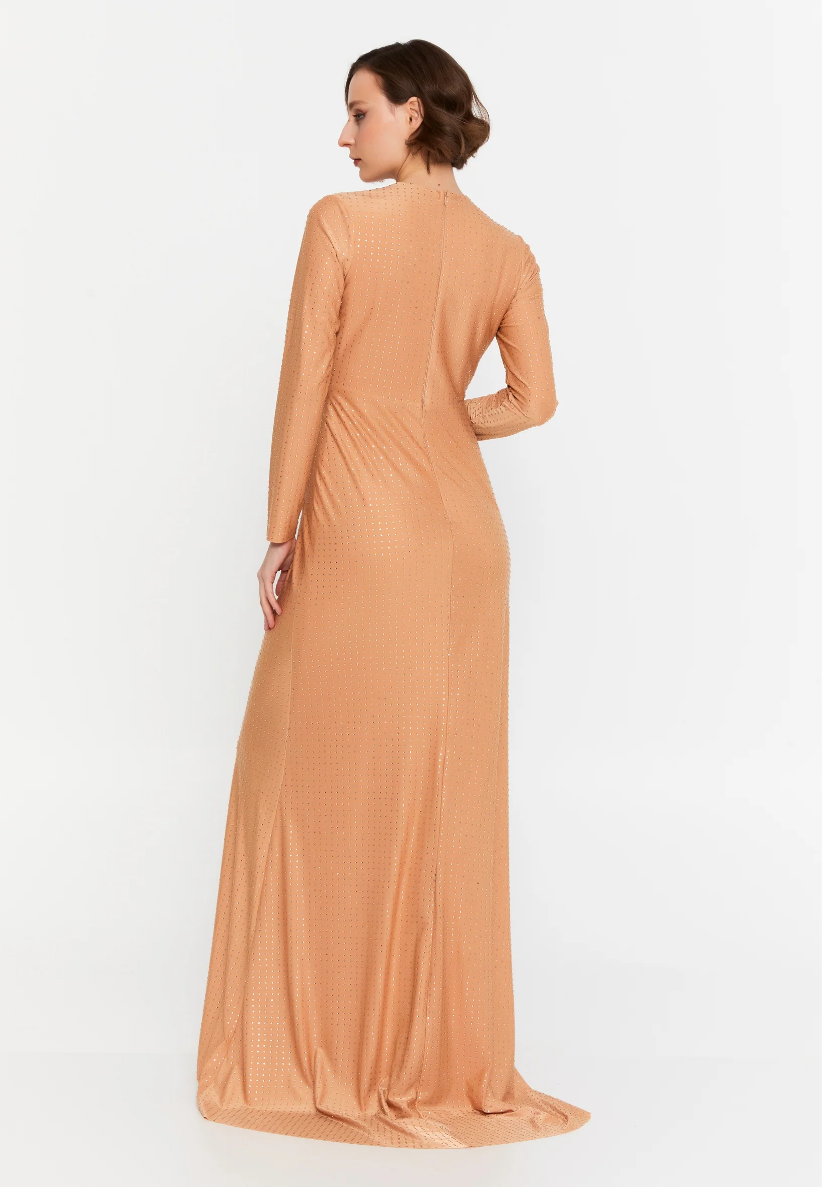 Long Sleeve Maxi Lycra Mermaid Regular Wedding Guest Dress msp77375 - Image 2