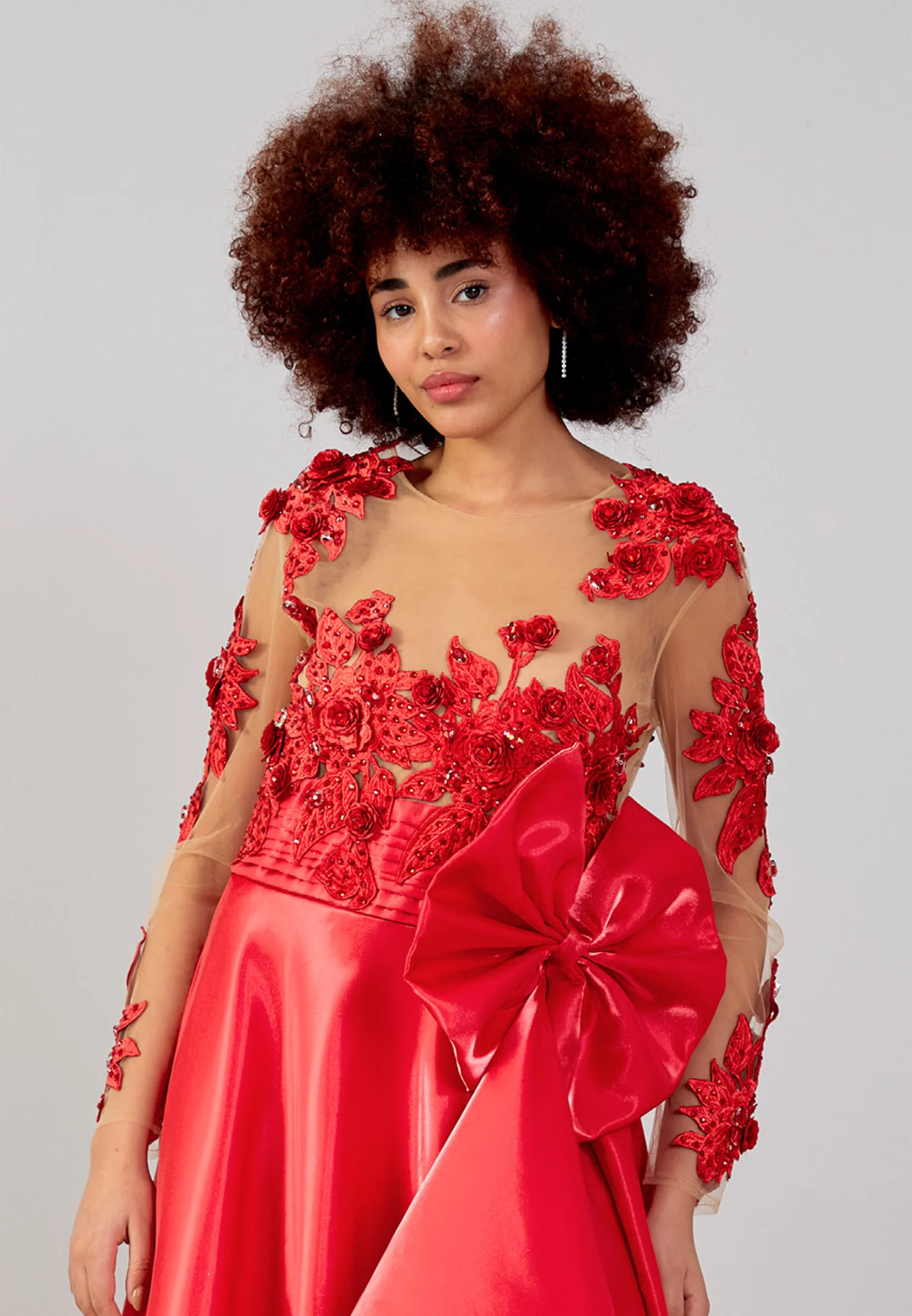 Long Sleeve Maxi Polyester A - Line Regular Prom Dress mtn88156 - Image 10