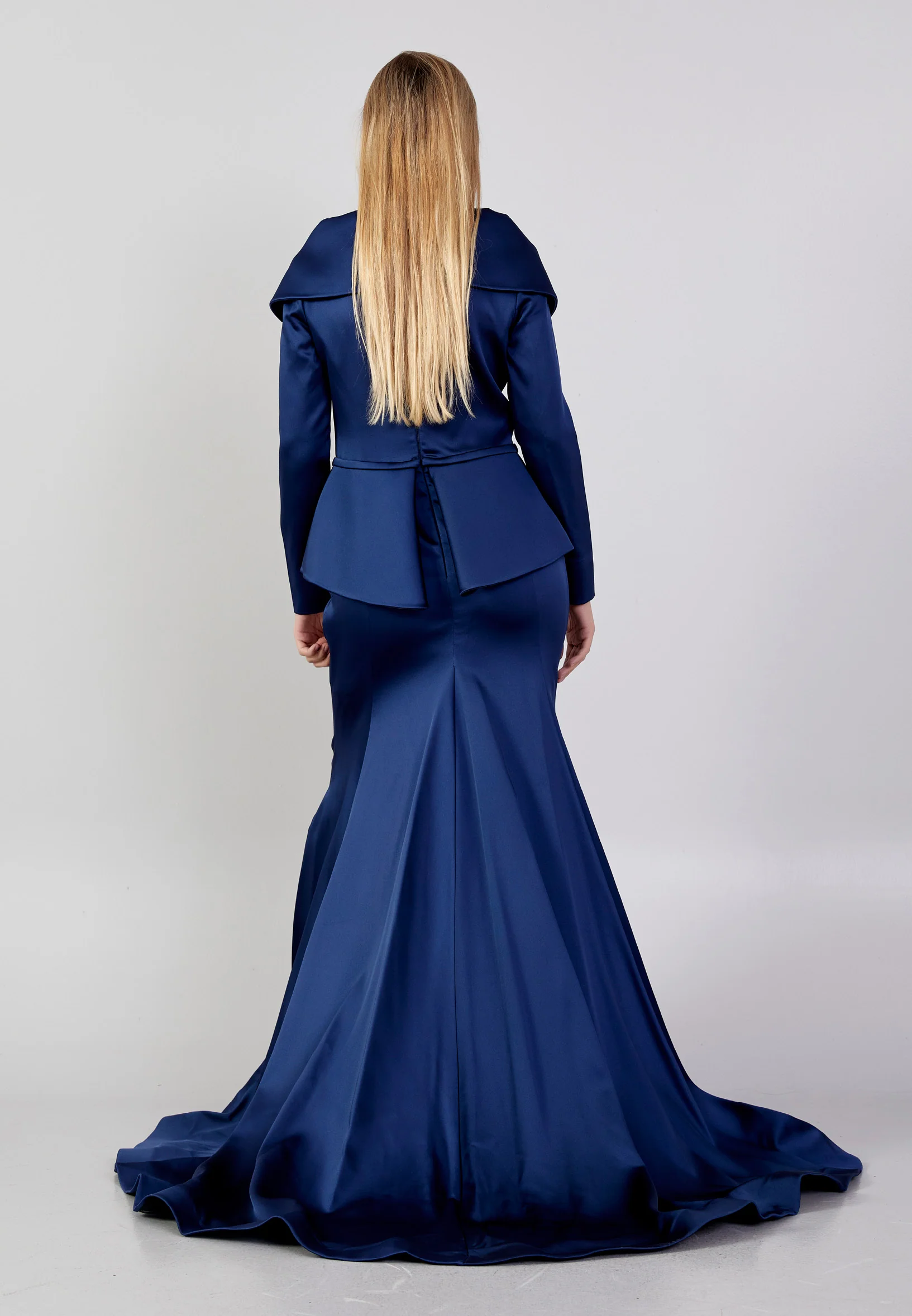 Long Sleeve Maxi Polyester Fit & Flare Plus Size Wedding Guest Dress knz3115-b - Image 18