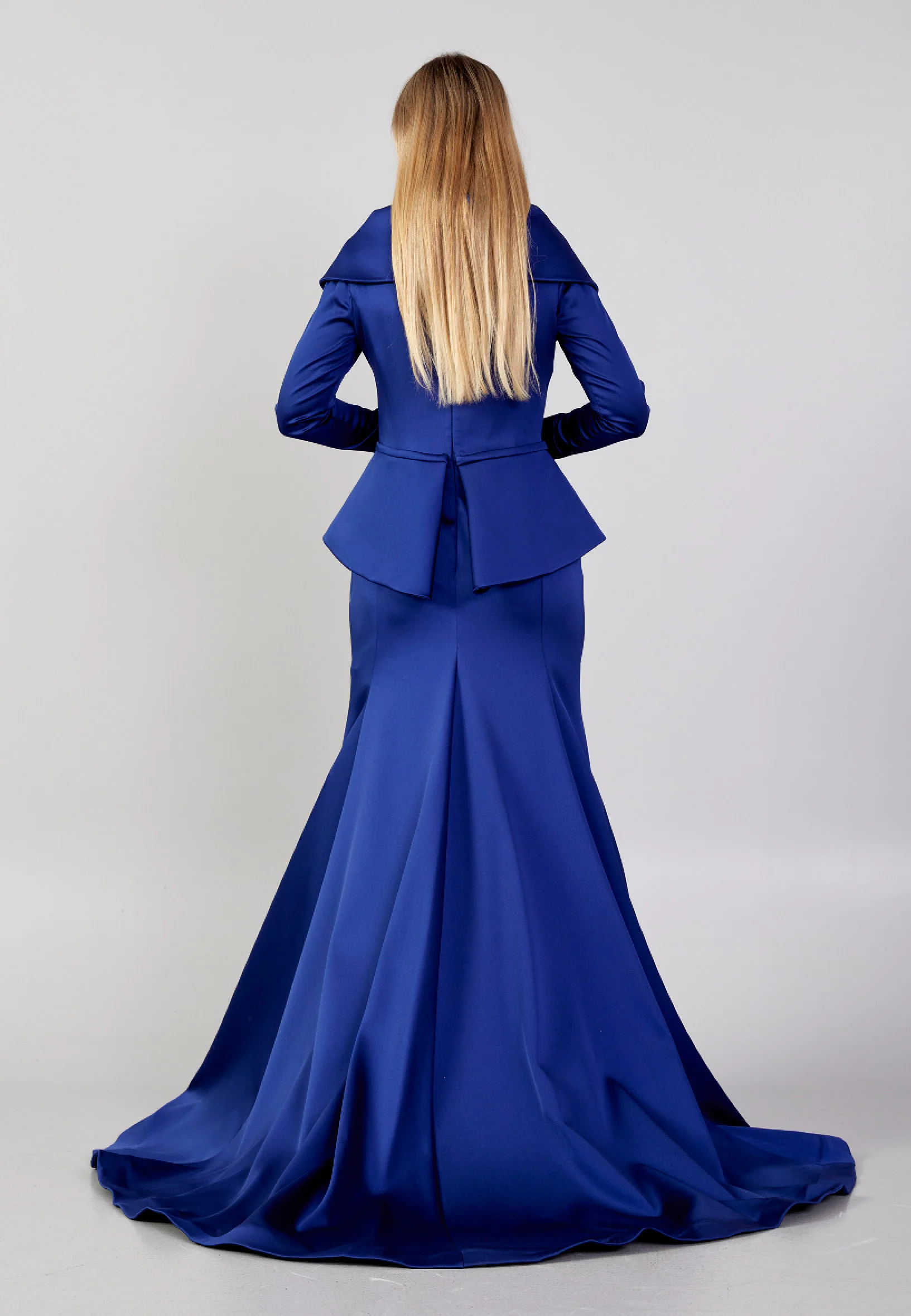 Long Sleeve Maxi Polyester Fit & Flare Plus Size Wedding Guest Dress knz3115-b - Image 22