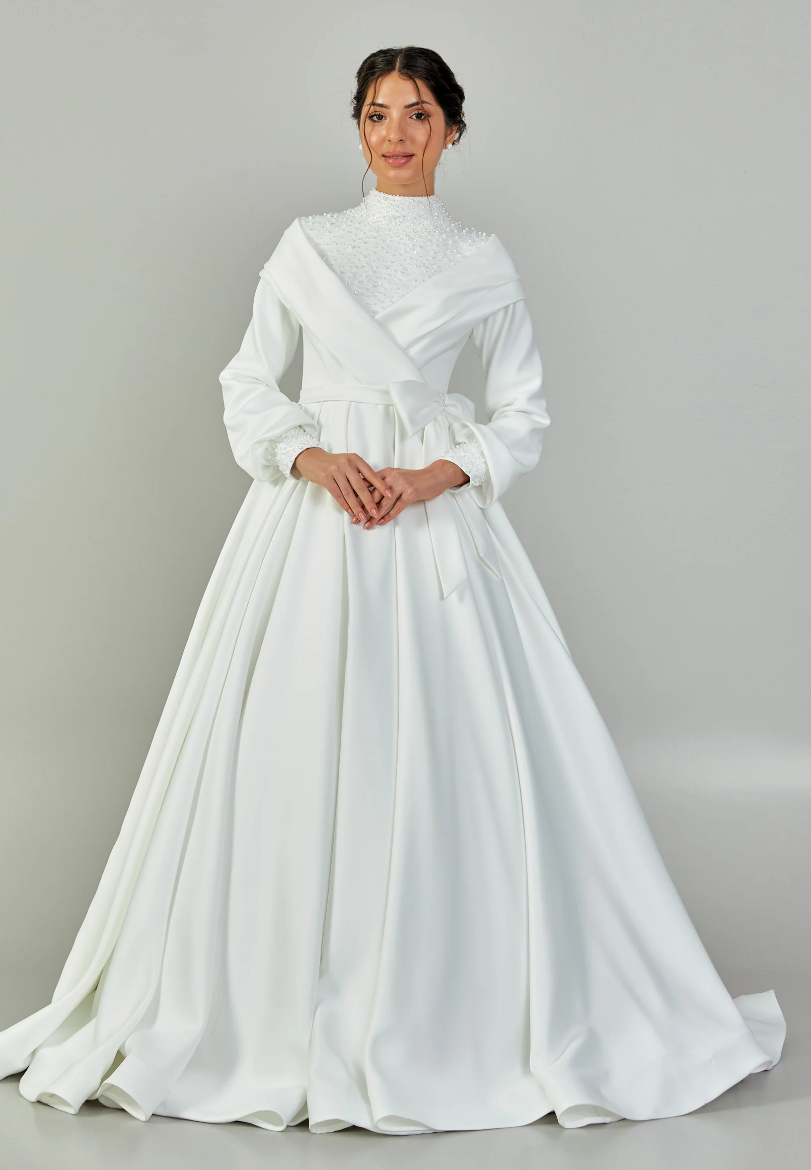 Long Sleeve Maxi Polyester Regular Wedding Dress abb2404040
