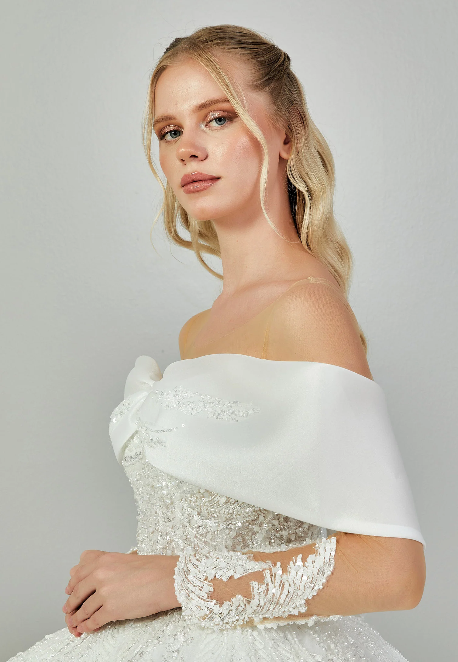 Long Sleeve Maxi Polyester Regular Wedding Dress blv350160 - Image 2