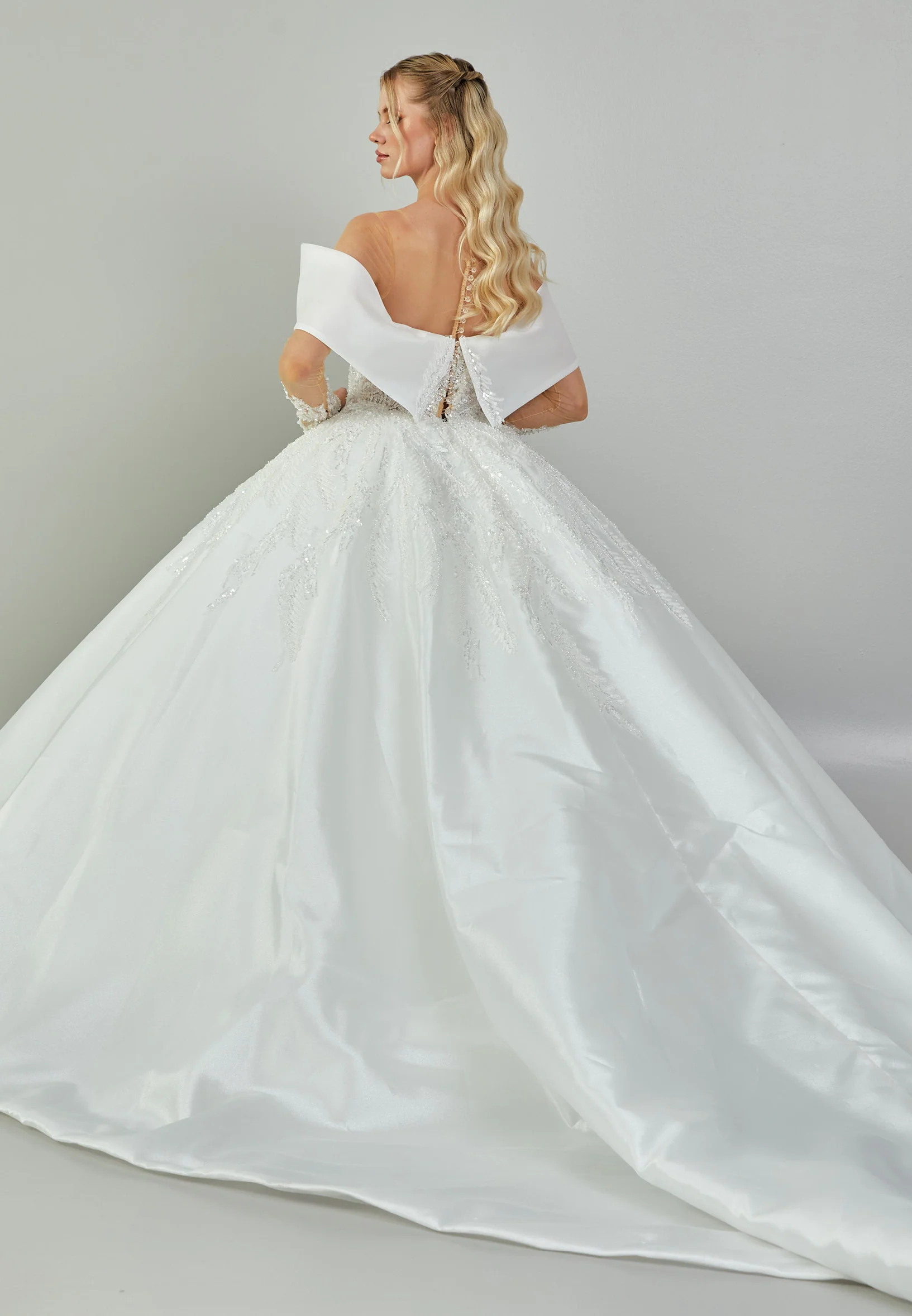 Long Sleeve Maxi Polyester Regular Wedding Dress blv350160 - Image 5