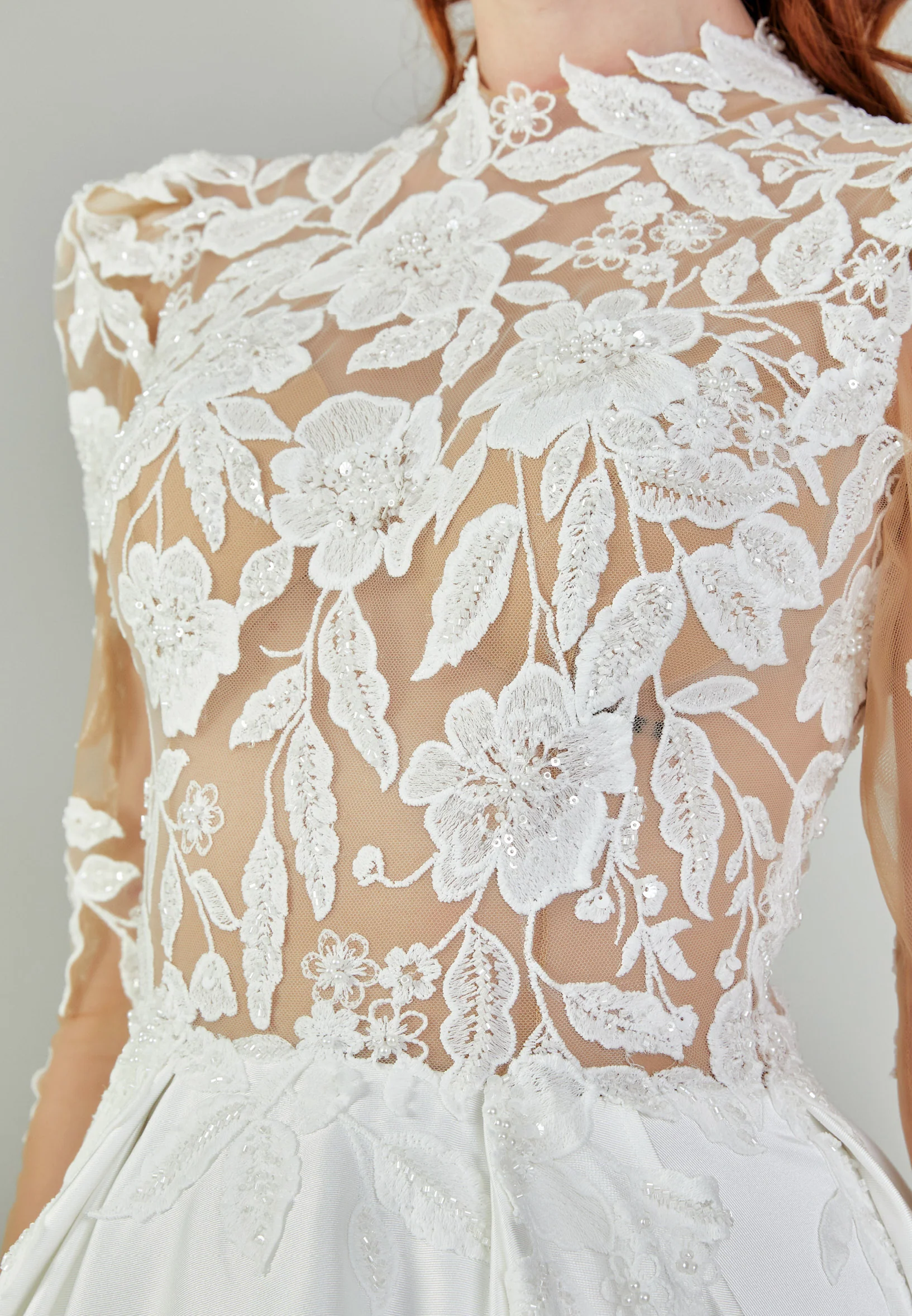 Long Sleeve Maxi Polyester Regular Wedding Dress rlb1870 - Image 4