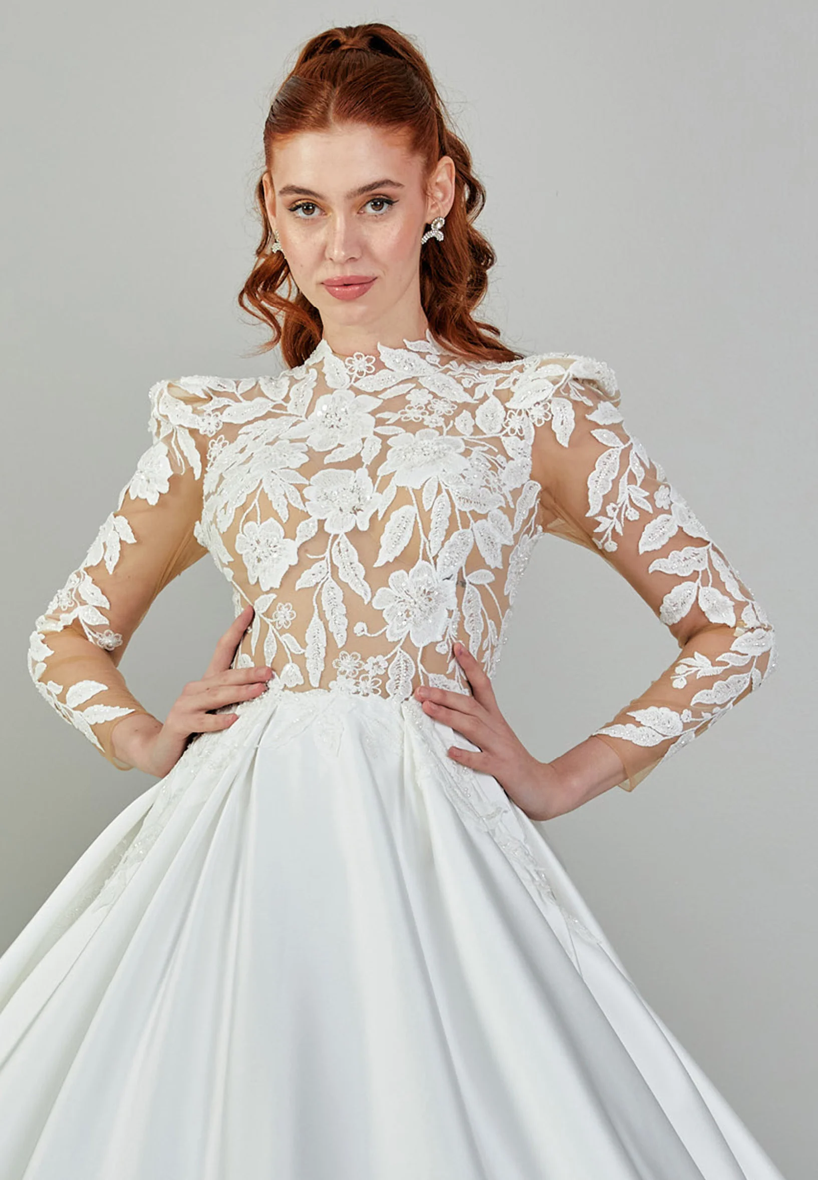 Long Sleeve Maxi Polyester Regular Wedding Dress rlb1870 - Image 7