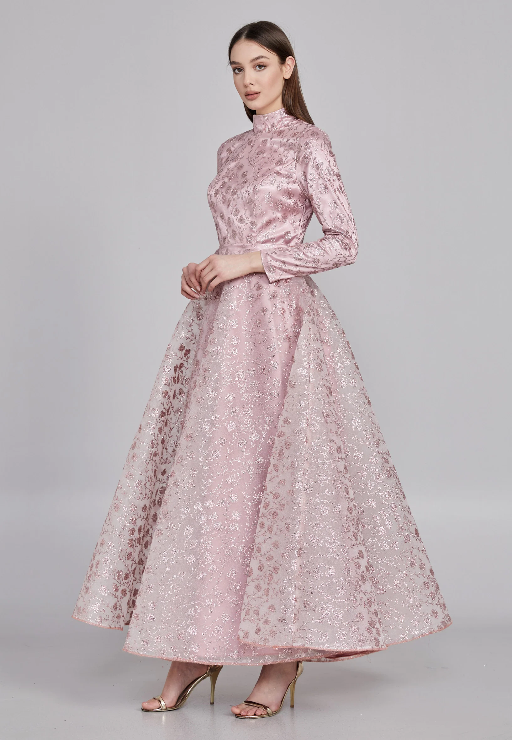 Long Sleeve Maxi Tulle A - Line Regular Prom Dress gzk7017 - Image 7