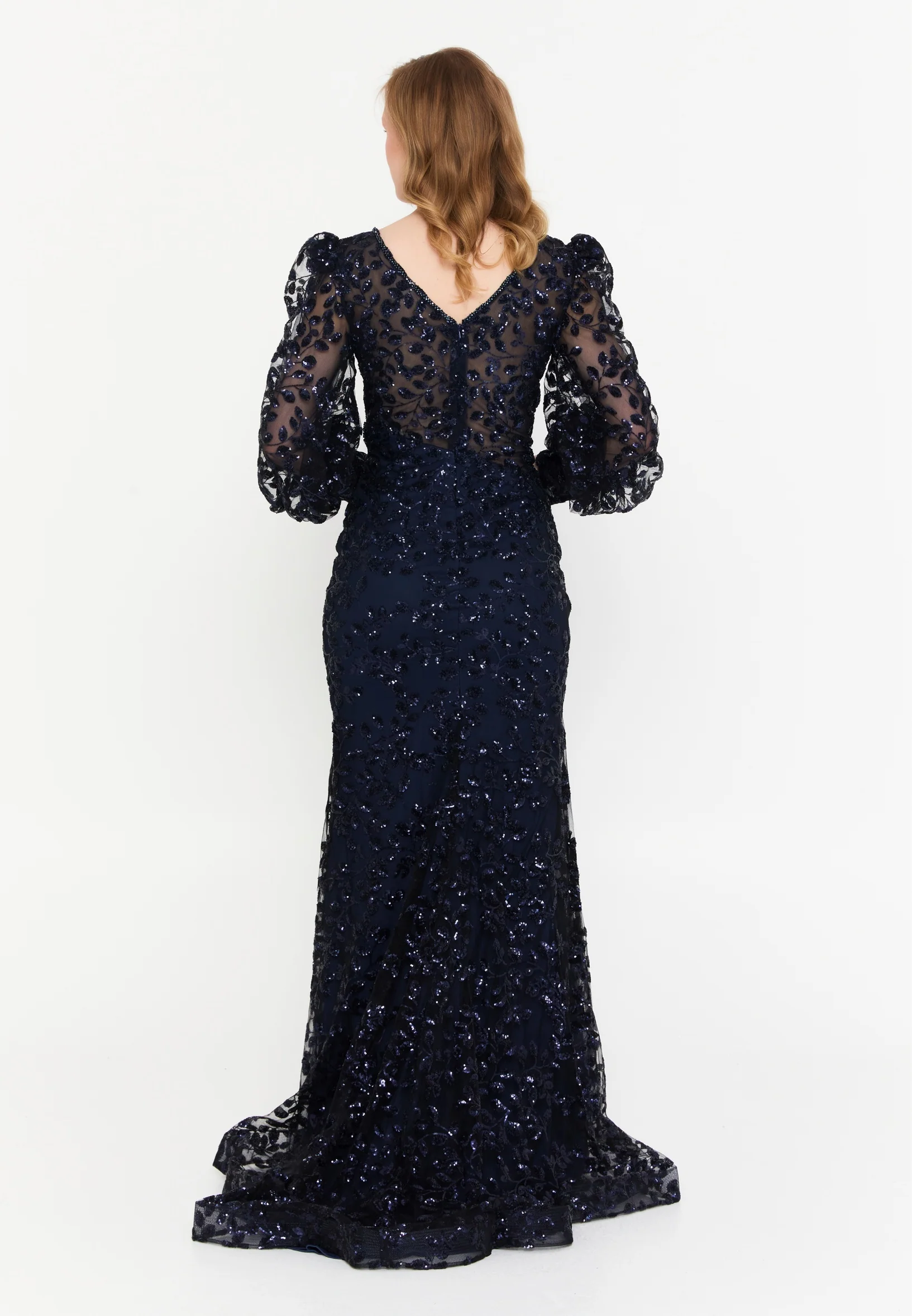 Long Sleeve Maxi Tulle Mermaid Regular Wedding Guest Dress mtc1094 - Image 2