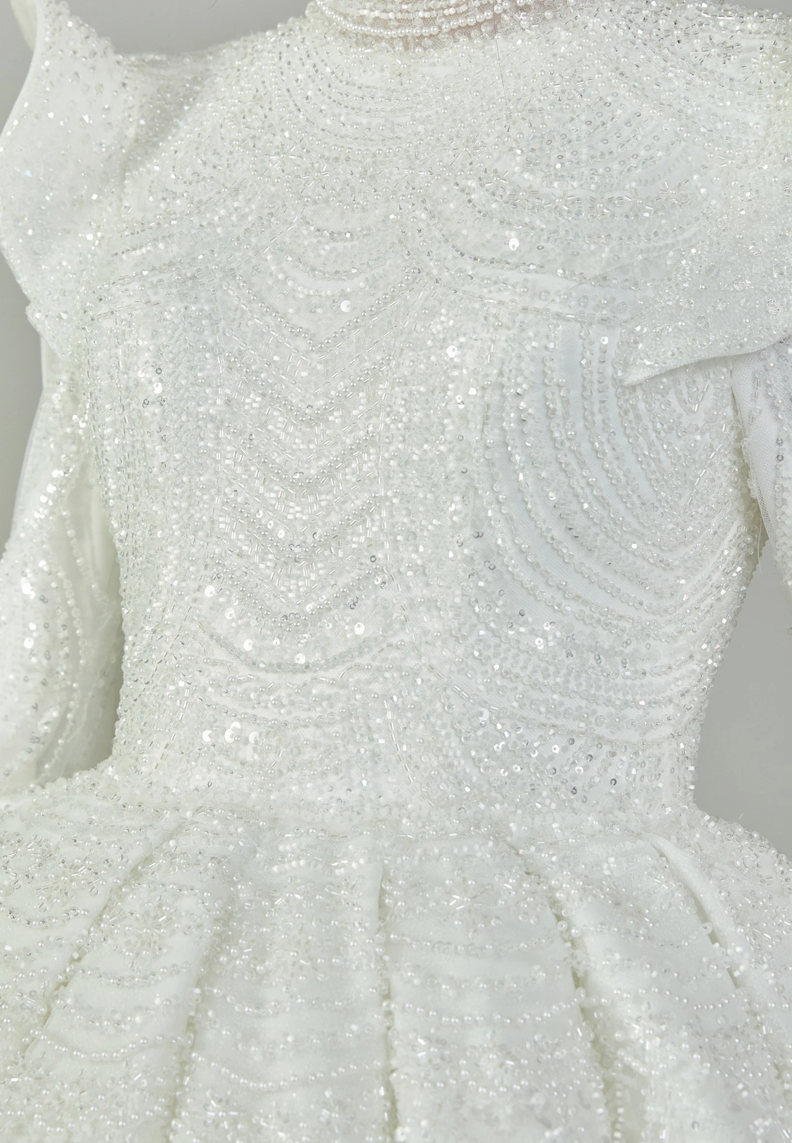 Long Sleeve Maxi Tulle Regular Wedding Dress abb2403045 - Image 4